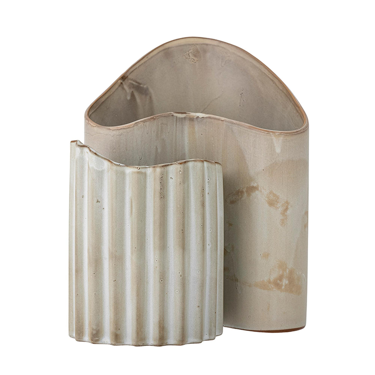 Henaj Vase, Braun, Steingut in Brown präsentiert im Onlineshop von KAQTU Design AG. Vase ist von Bloomingville