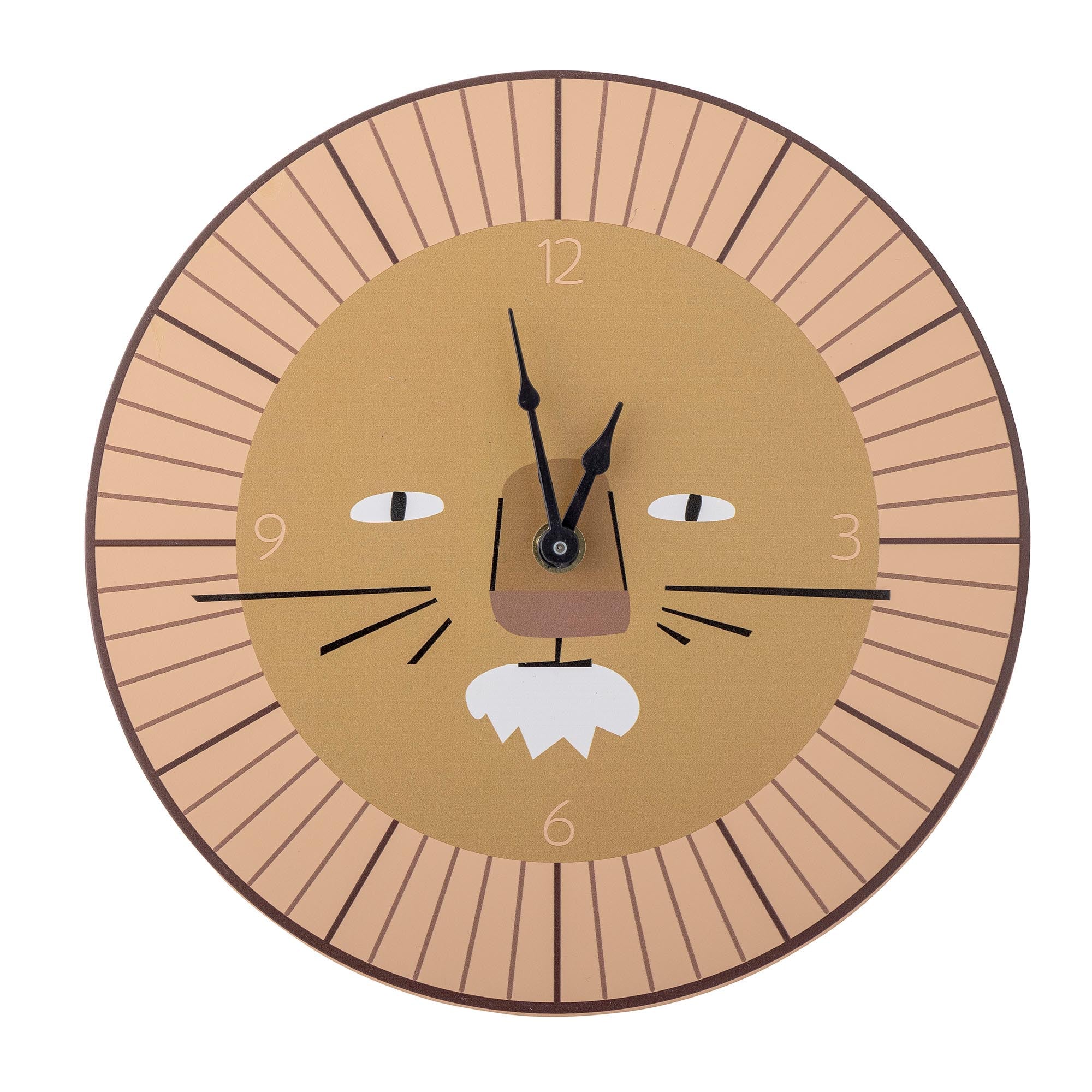 Harrison Wanduhr, Braun, MDF in Brown präsentiert im Onlineshop von KAQTU Design AG. Wanduhr ist von Bloomingville Mini