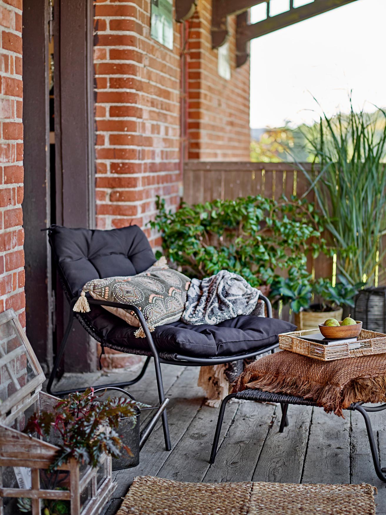 Nesma Kissen Braun: Hochwertige Baumwolle von Bloomingville.