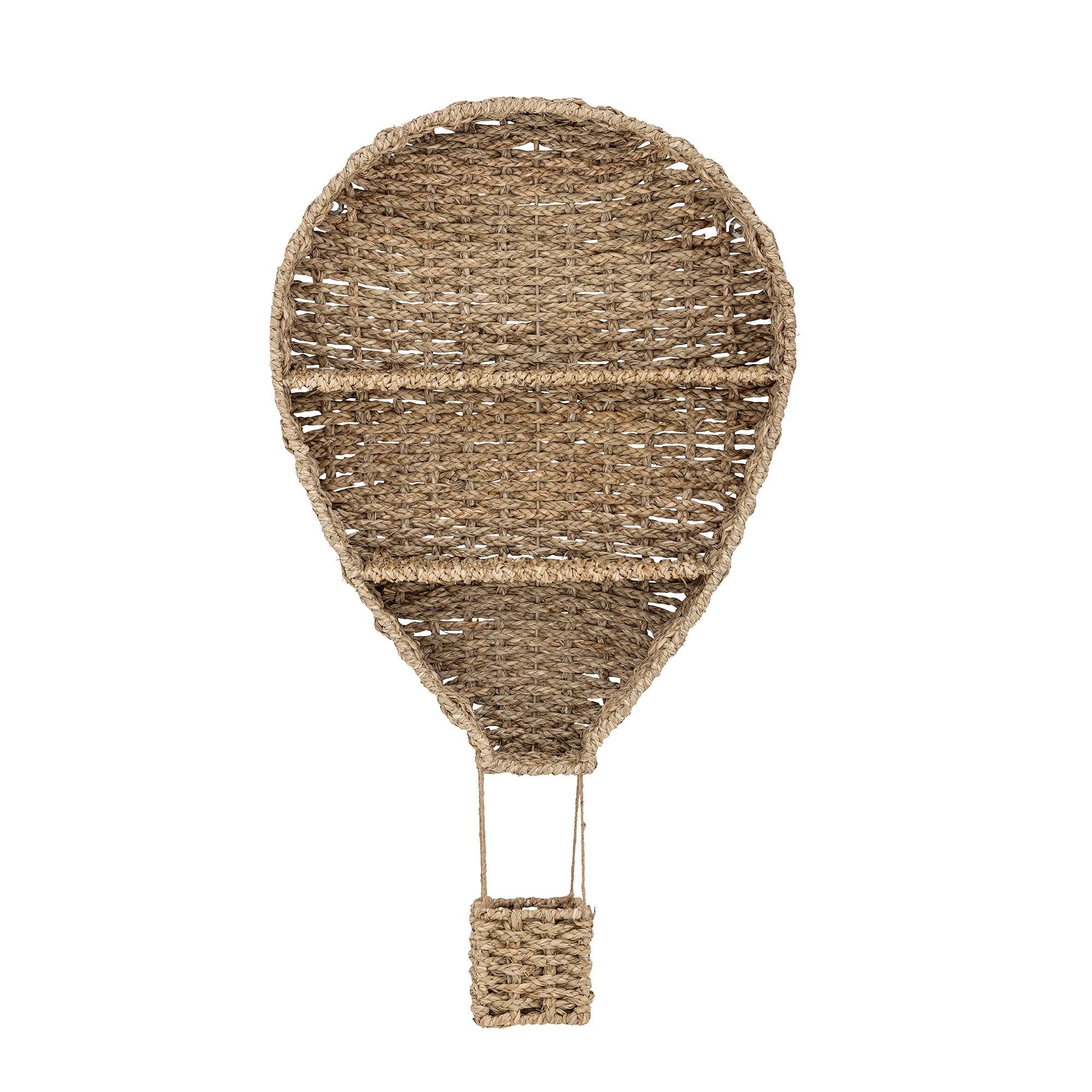 Das Ditter Bücherregal von Bloomingville MINI aus Seegras besticht durch seine einzigartige Ballonform und nachhaltige, natürliche Ästhetik.