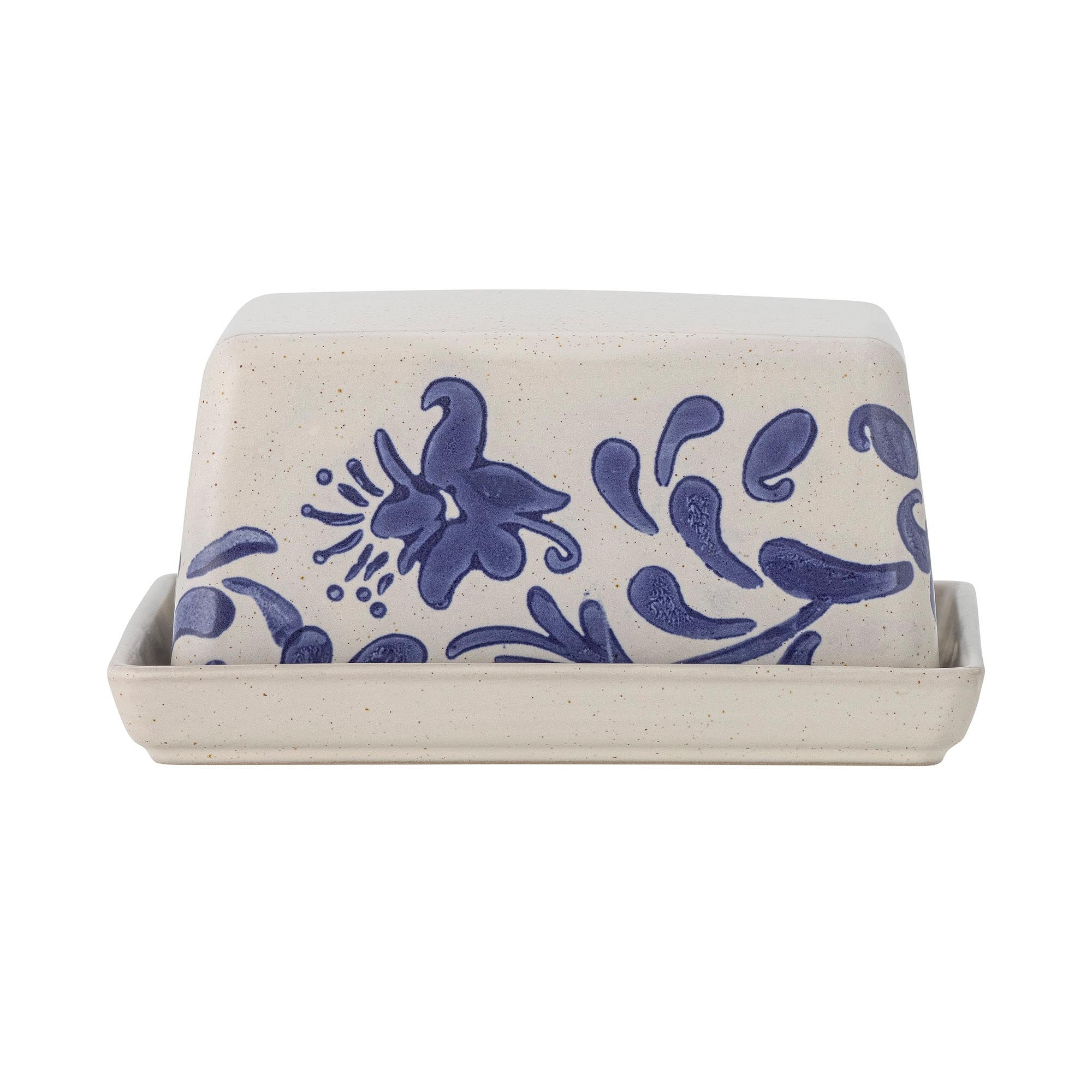 Petunia Butterdose, Blue, Steingut in Blue präsentiert im Onlineshop von KAQTU Design AG. Aufbewahrungsdose ist von Creative Collection