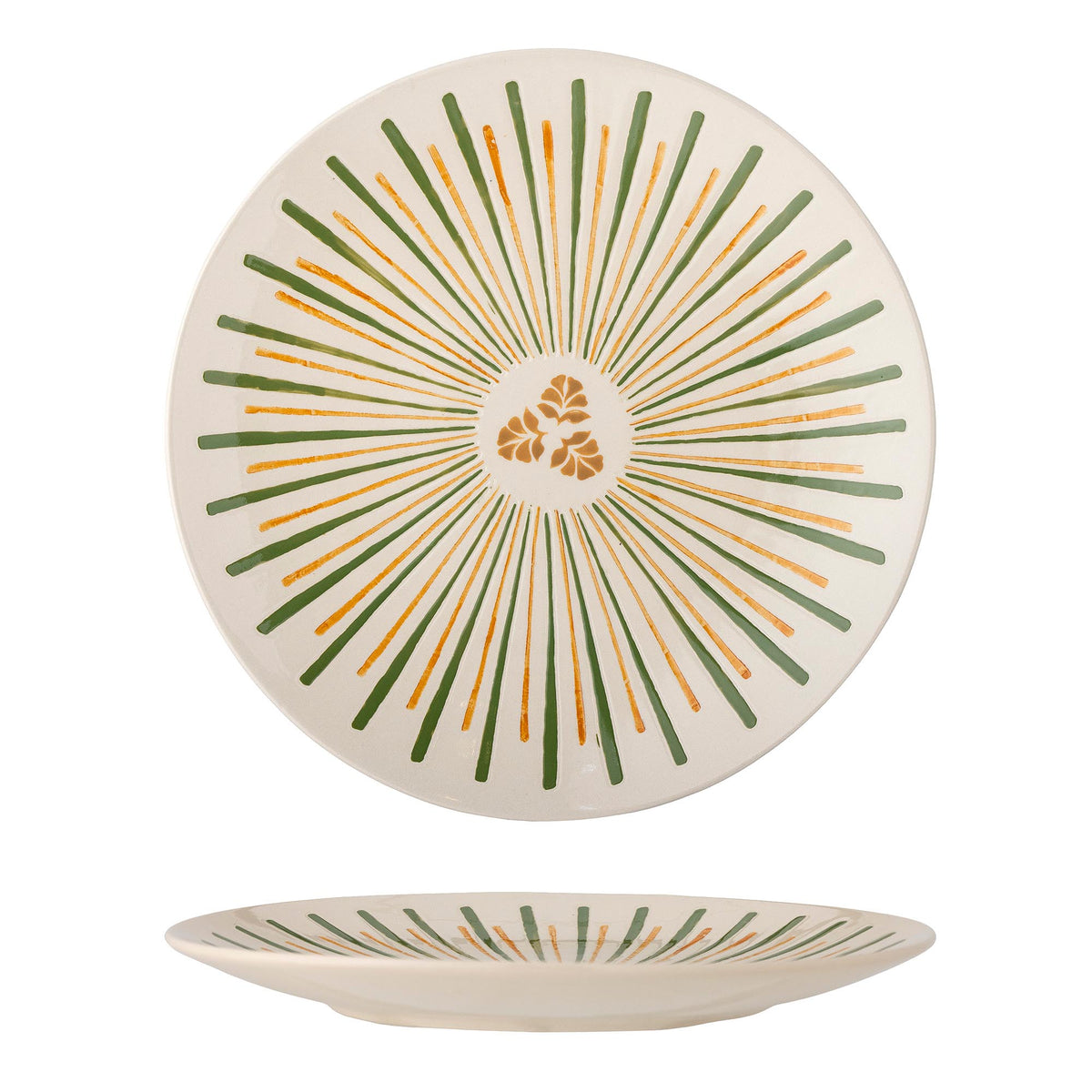 Heikki Servierplatte, Grün, Steingut in Green präsentiert im Onlineshop von KAQTU Design AG. Servierplatten ist von Bloomingville