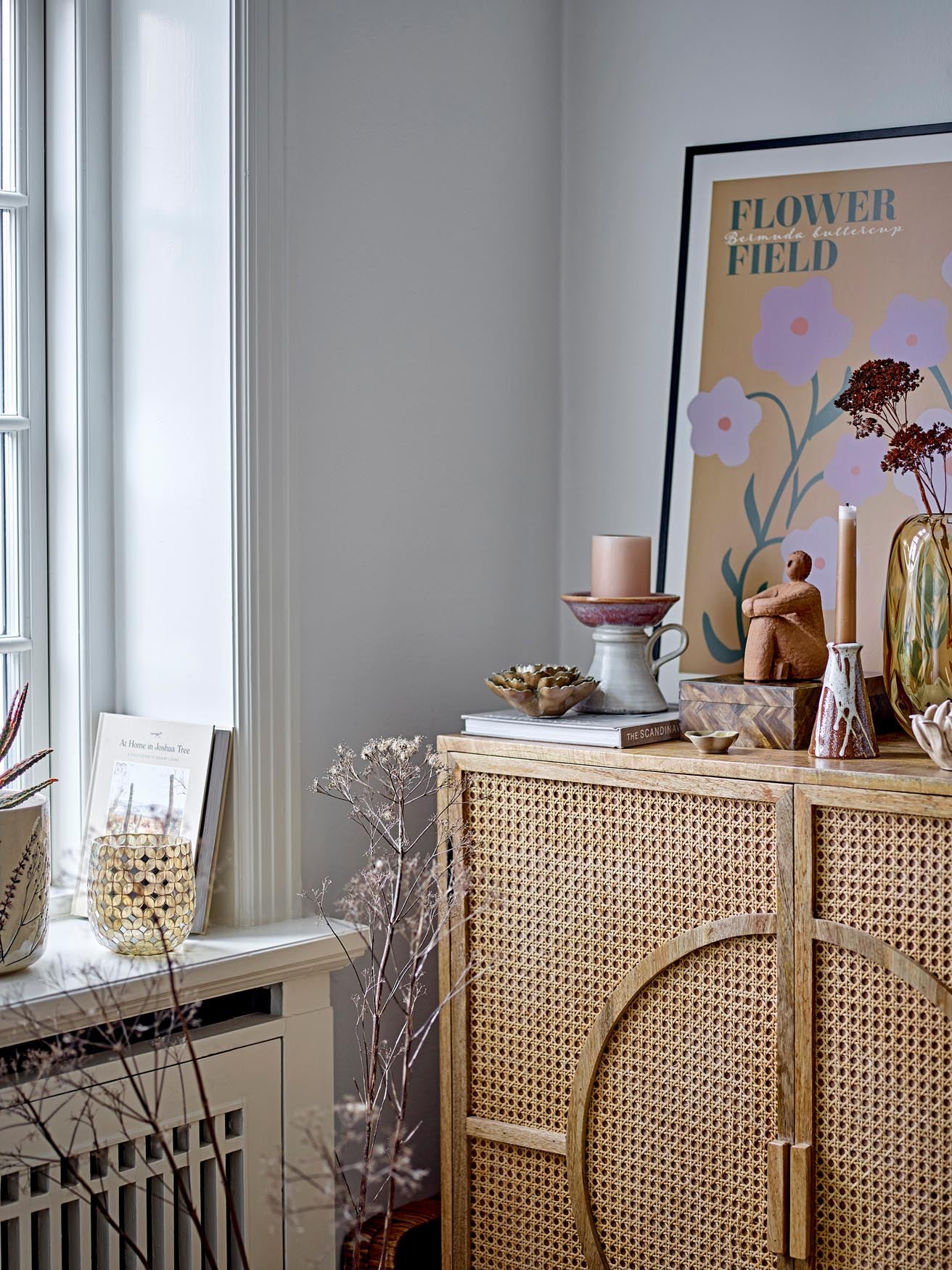 Soreyah Kerzenhalter, Rosé, Steingut, stilvoll von Bloomingville.