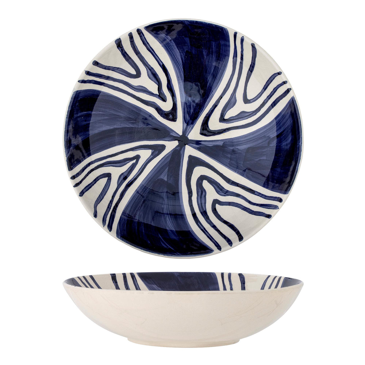 Shama Schale, Blue, Steingut in Blue präsentiert im Onlineshop von KAQTU Design AG. Schalen ist von Bloomingville