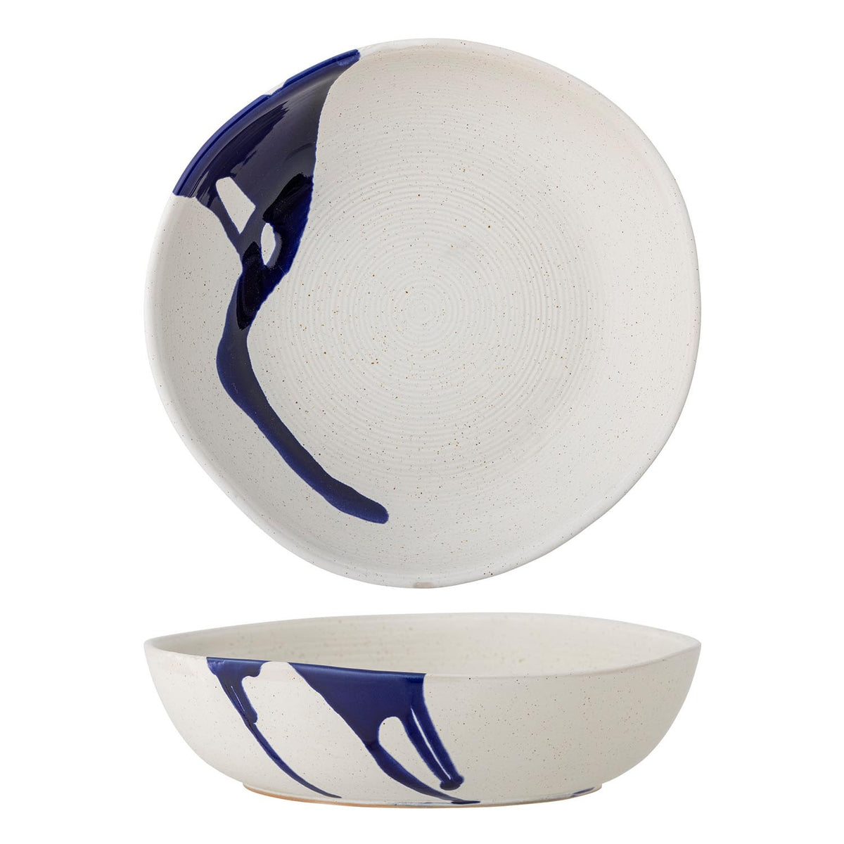 Okayama Schale, Blue, Steingut in Blau präsentiert im Onlineshop von KAQTU Design AG. Schalen ist von Bloomingville