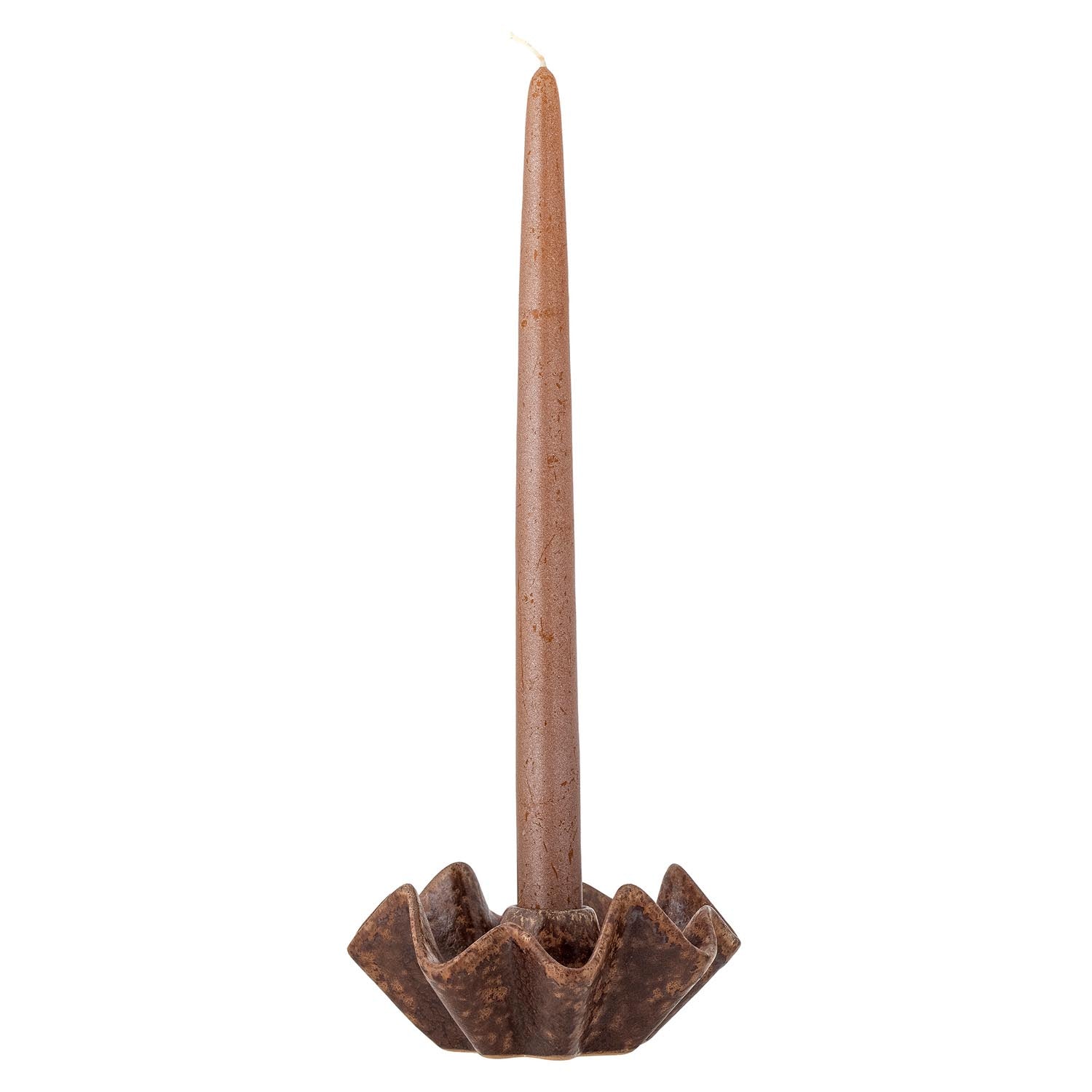 Rameeza Kerzenhalter aus braunem Steingut, ein stilvolles Accessoire von Creative Collection für elegante Wohnraumgestaltung.