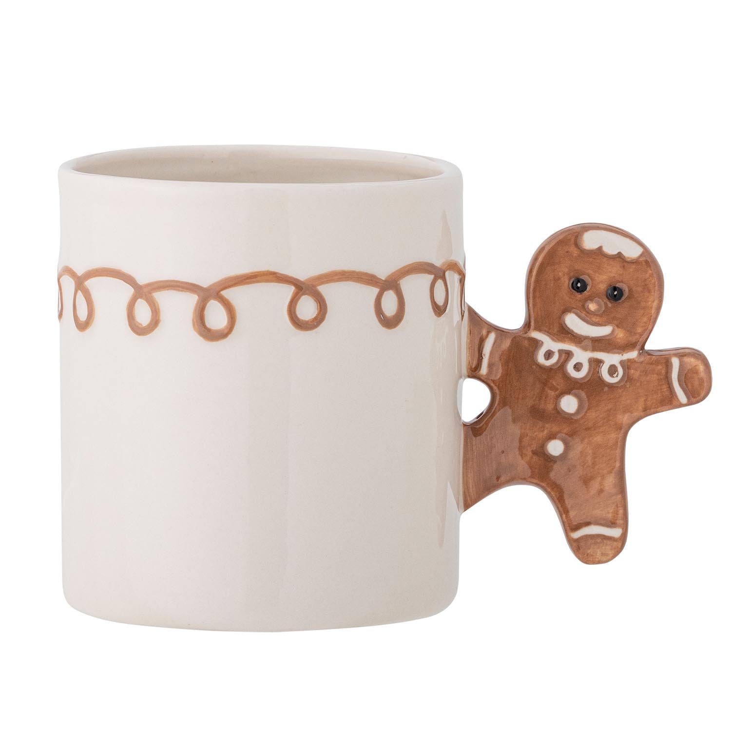 Ginnie Becher, Braun, Steingut in Braun präsentiert im Onlineshop von KAQTU Design AG. Tasse ist von Bloomingville