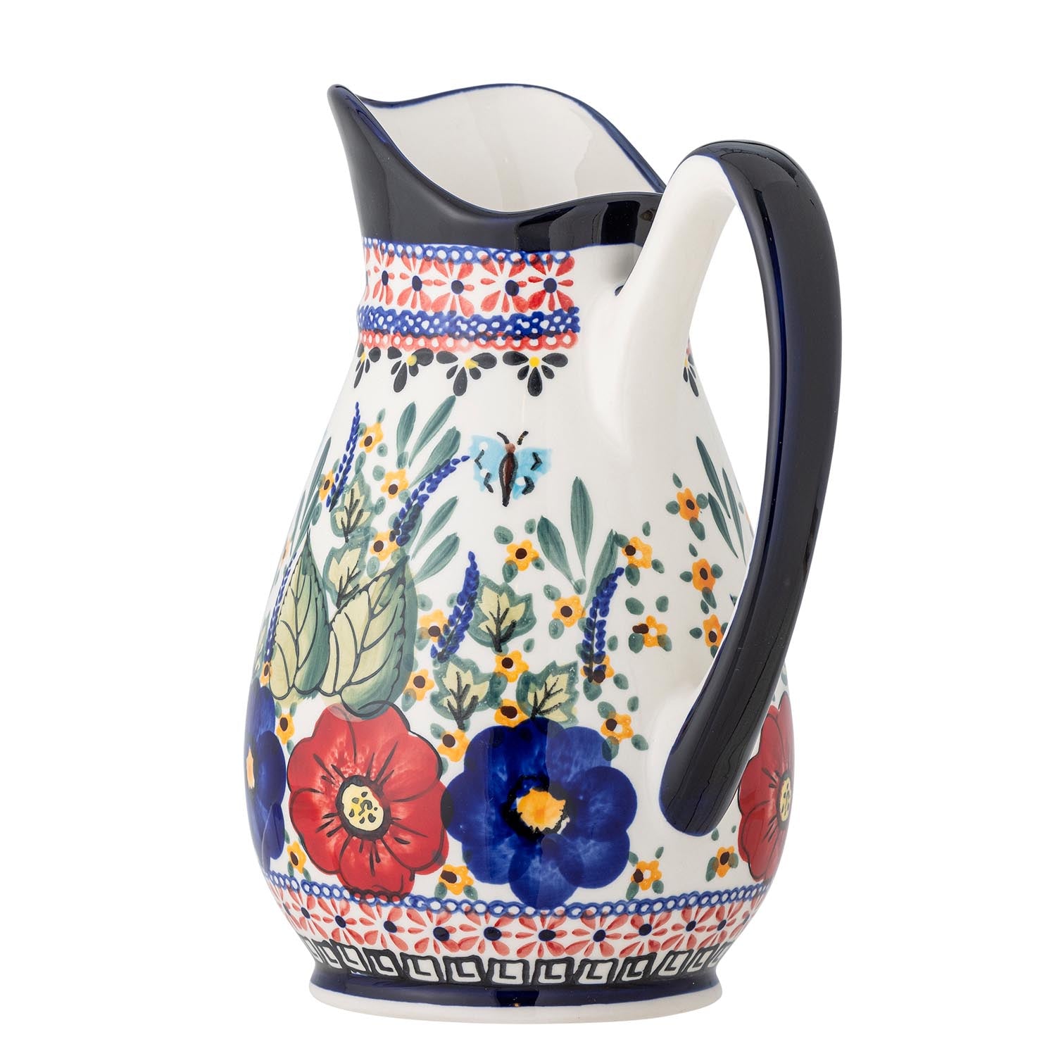 Roter Steingut-Krug von Creative Collection, perfekt als Vase oder Deko-Element für ein modernes und elegantes Zuhause.