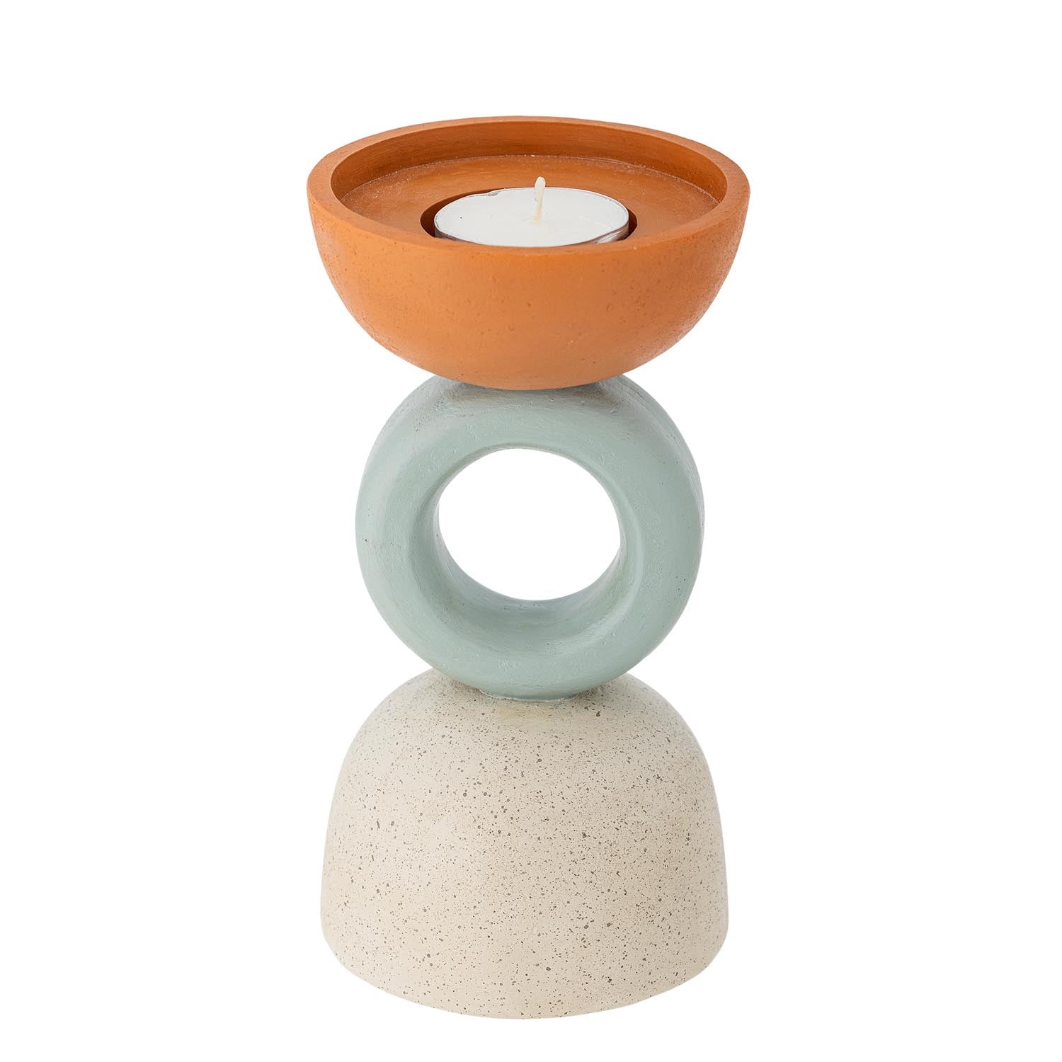 Loretta Teelichthalter, Orange, Polyresin in Orange präsentiert im Onlineshop von KAQTU Design AG. Teelichthalter ist von Bloomingville