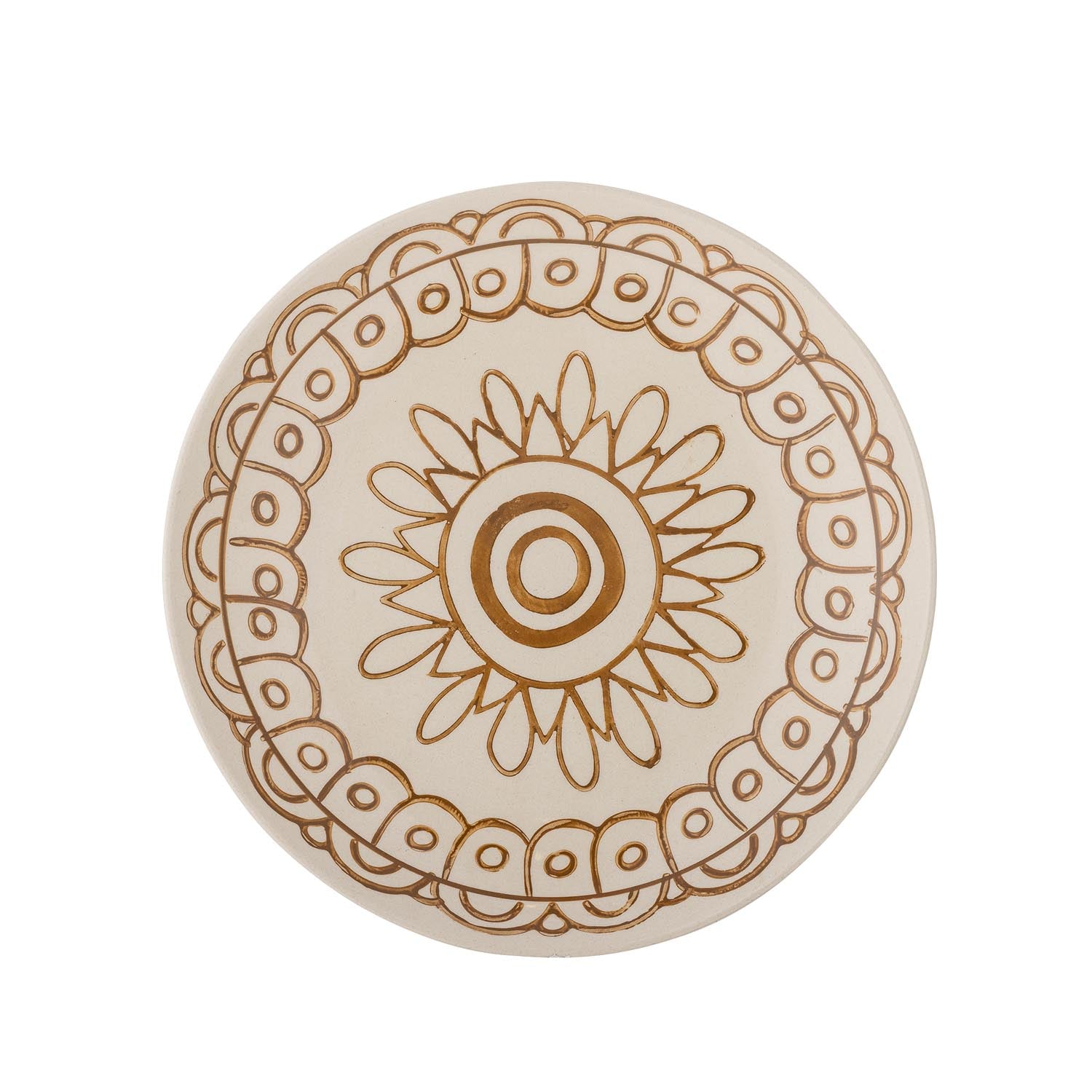 Eleganter orangefarbener Steingut-Teller von Creative Collection, ideal für stilvolle Tischdekorationen.