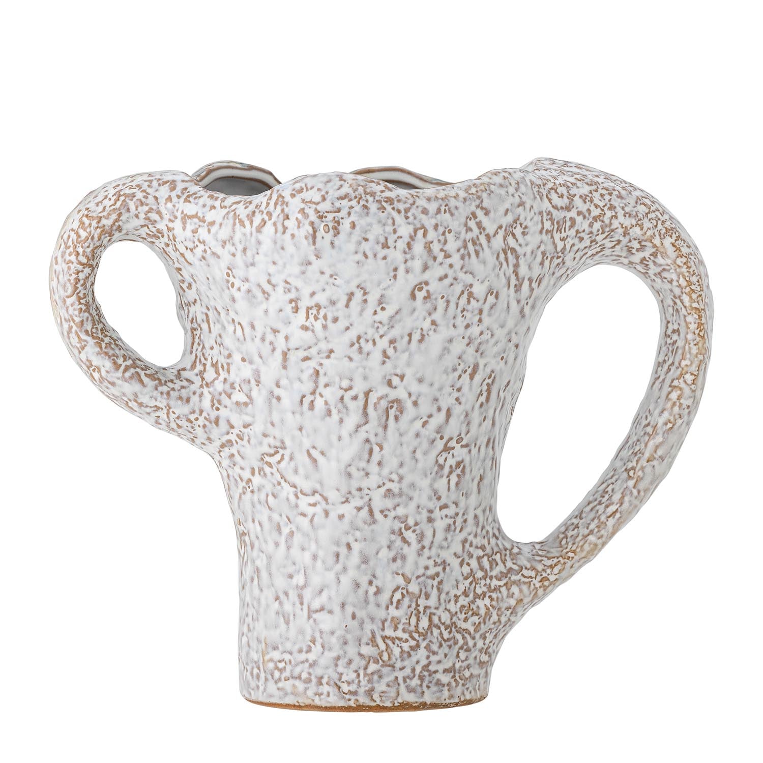 Die Ledger Vase von Bloomingville aus grünem Steingut besticht durch ihr modernes Design und ist ein stilvolles Wohnaccessoire.