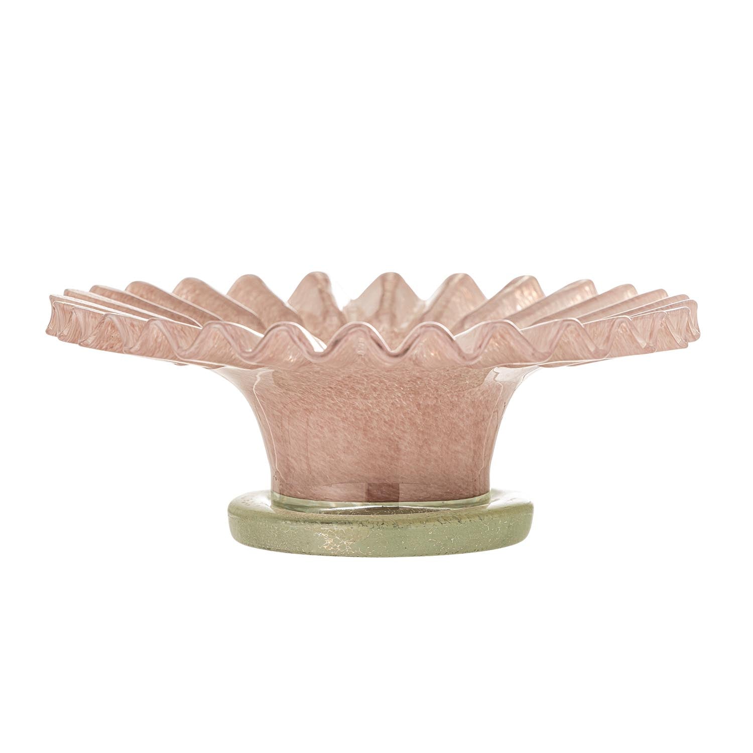 Die Garnet Schale von Bloomingville aus rosafarbenem Glas besticht durch ihr elegantes Design und vielseitige Einsatzmöglichkeiten.