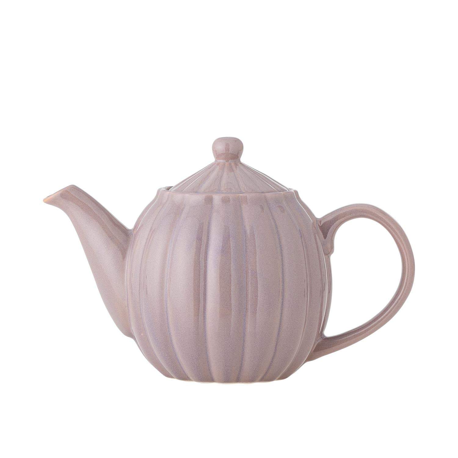 Elegante Latina Teekanne aus robustem Steingut, rosa glasiert, mit stilvollem Design und grosszügigem Fassungsvermögen.