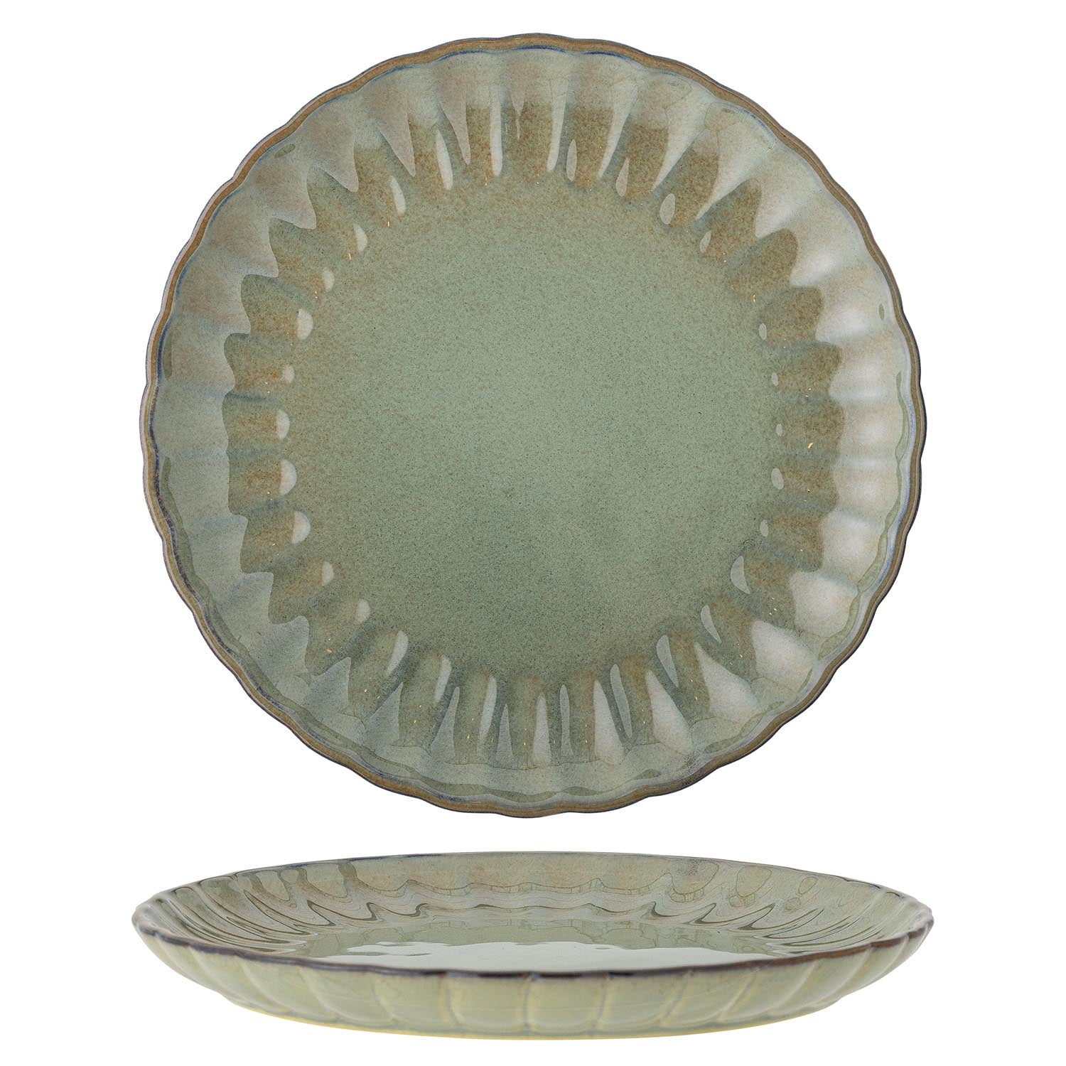 Latina Teller, Grün, Steingut in Grün präsentiert im Onlineshop von KAQTU Design AG. Teller ist von Bloomingville