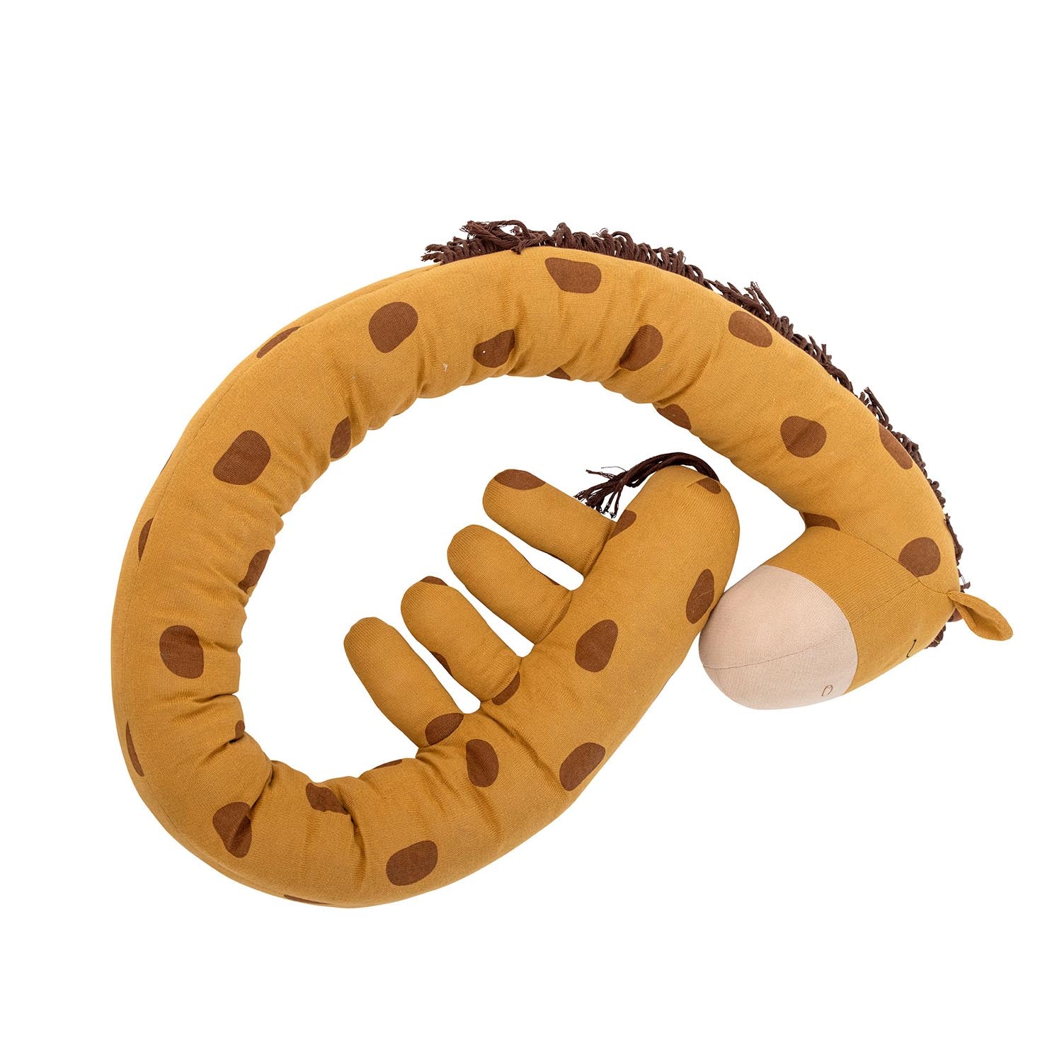 Das Ibber Plüschtier in Orange von Bloomingville Mini aus Baumwolle ist weich, kuschelig und perfekt für Kinder zum Spielen und Kuscheln.