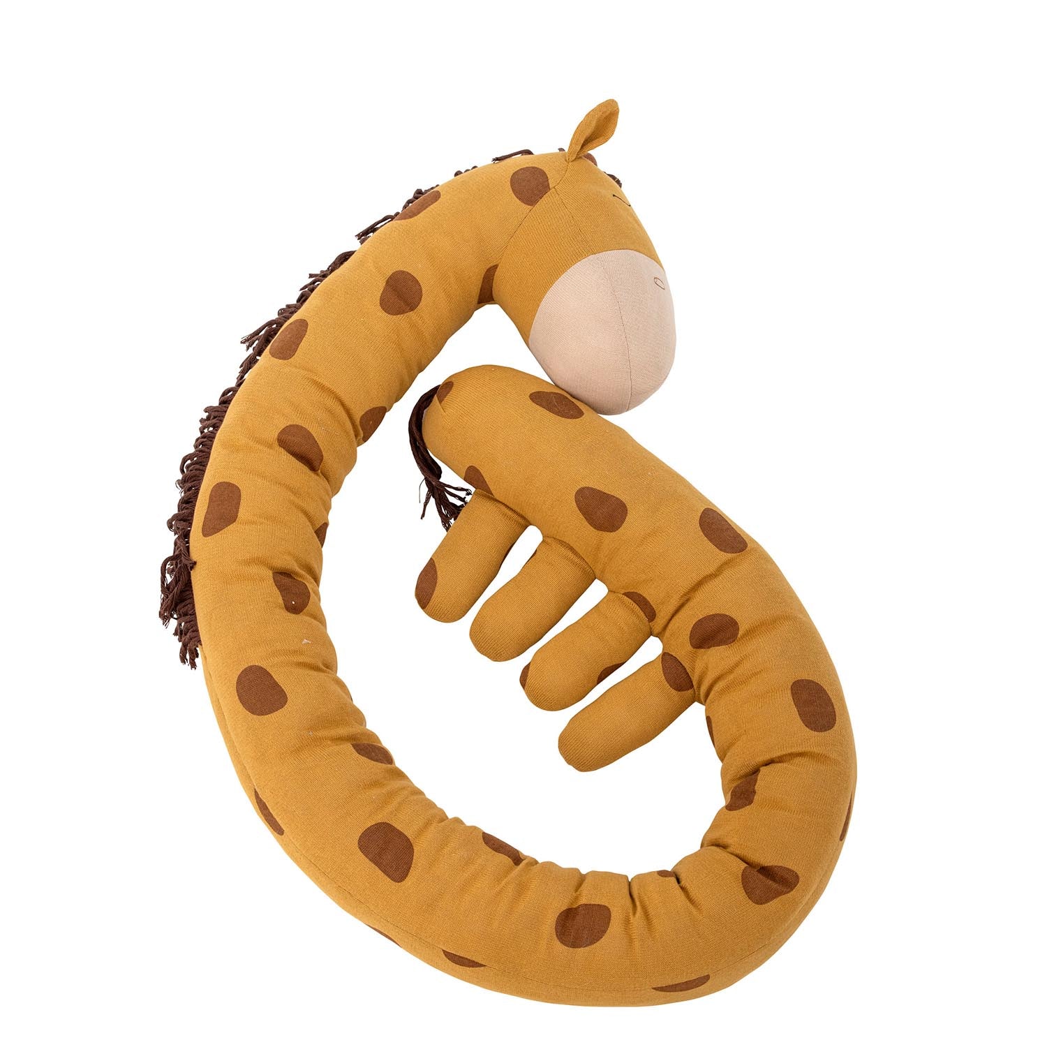 Das Ibber Plüschtier in Orange von Bloomingville Mini aus Baumwolle ist ein liebevoll gestaltetes Kuscheltier für Kinder.