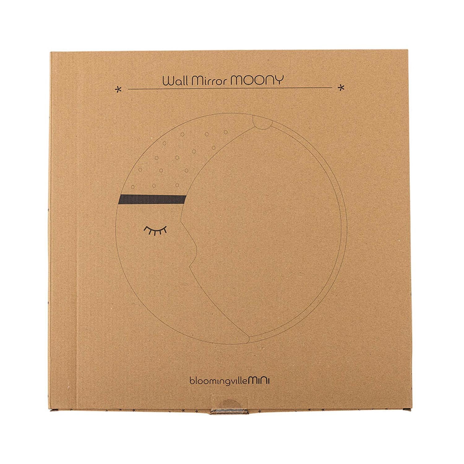 Der Moony Wandspiegel von Bloomingville Mini aus FSC®-zertifiziertem Sperrholz in Natur ist ein stilvolles und nachhaltiges Wohnaccessoire.