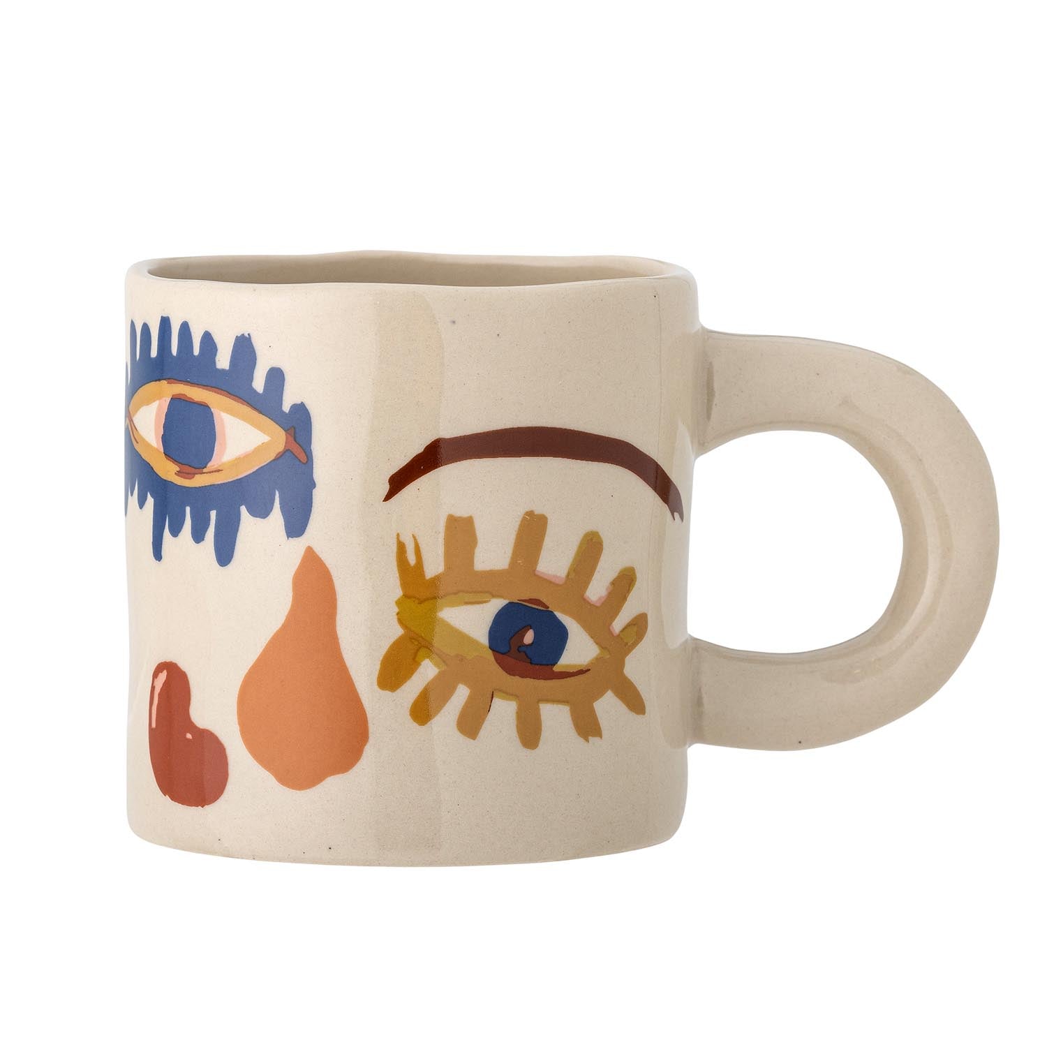 Die Horus Tasse von Bloomingville: Lebendiges Orange, robustes Steingut, ideal für Kaffee & Tee, spülmaschinenfest, stilvoll & langlebig.