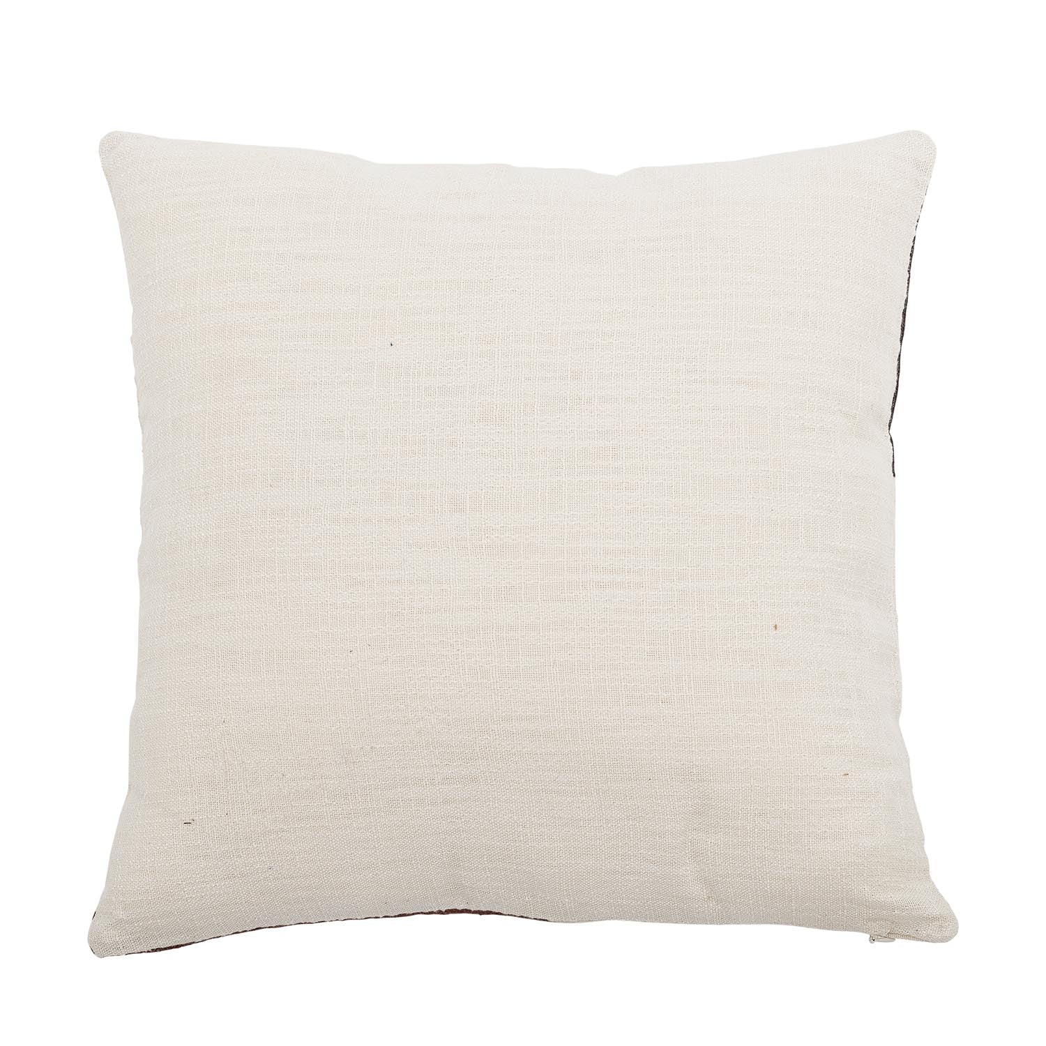 Das braune Arona Kissen von Bloomingville aus Polyester bietet stilvolle Gemütlichkeit und ist ein elegantes Wohnaccessoire.