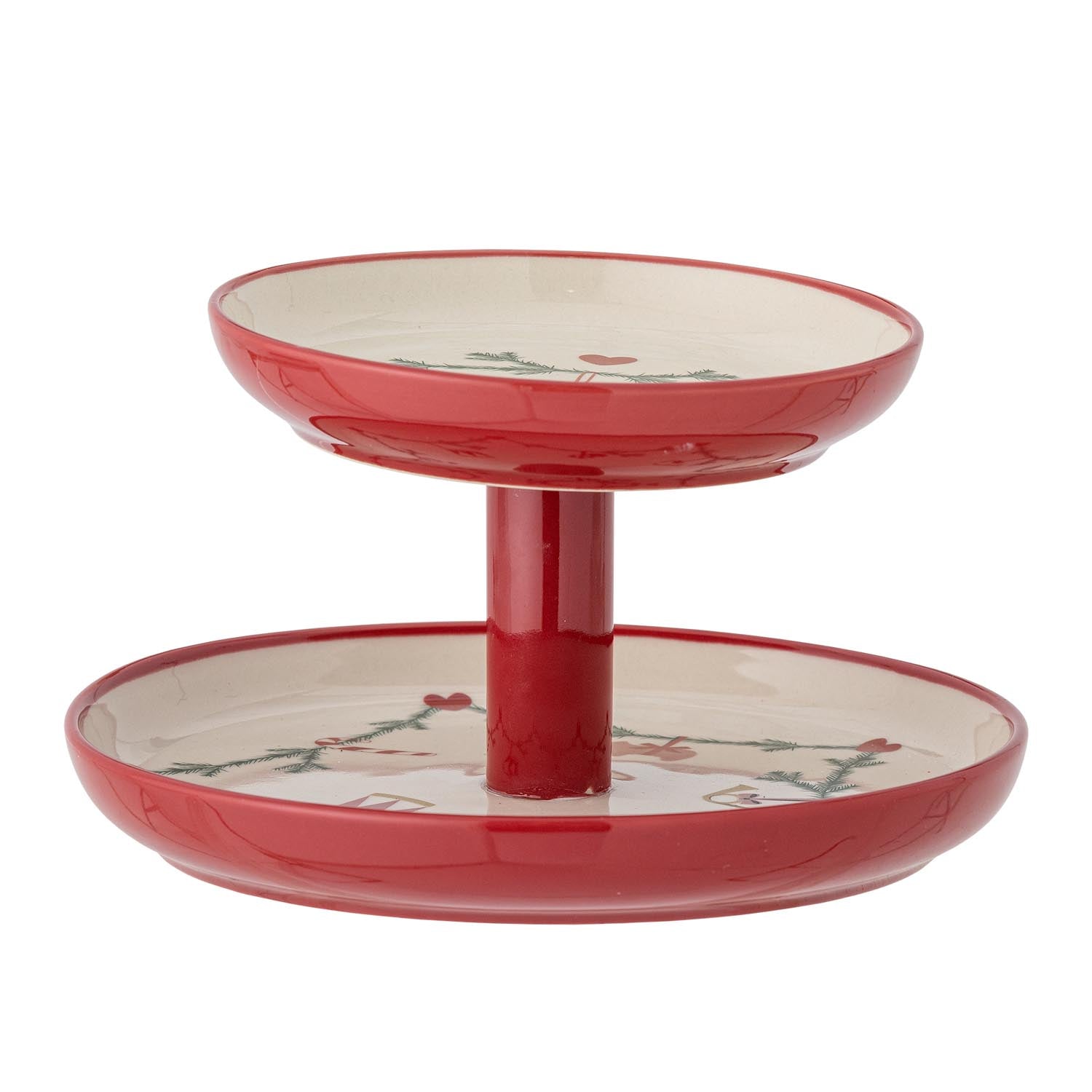 Die Yule Etagere aus Steingut von Bloomingville in Naturtönen ist ein stilvolles Accessoire für Ihre Tischdekoration.