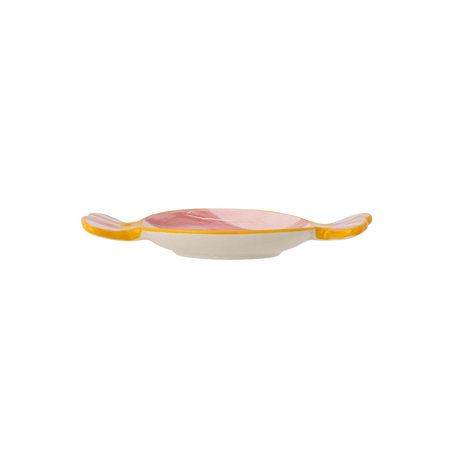 Elegante Caramella Servierplatte in zartem Rosé aus robustem Steingut, ideal für ansprechende Tischdekoration und stilvolles Servieren.