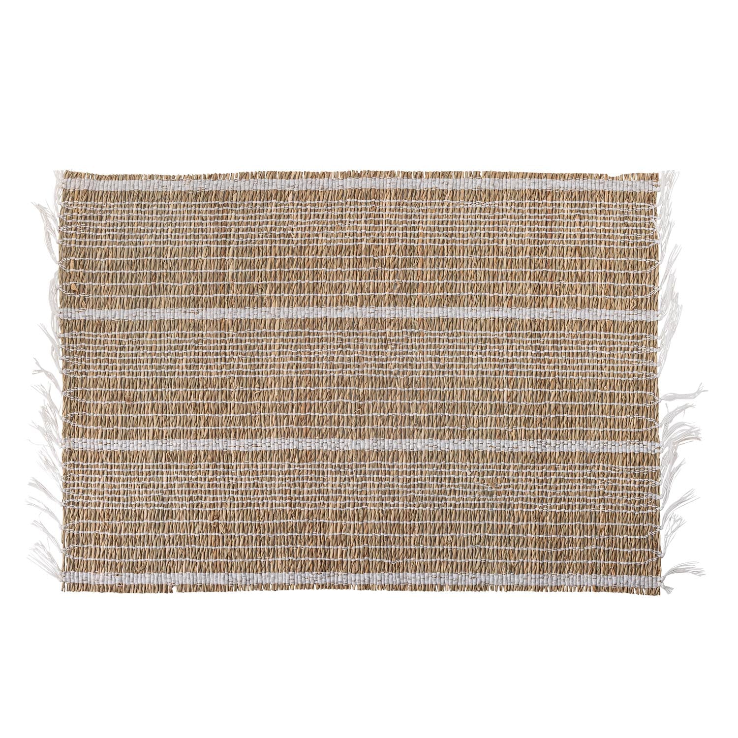 Handgefertigtes Platzdeckchen aus natürlichem Seegras, perfekt für nachhaltige Tischdekoration und stilvolles Ambiente.