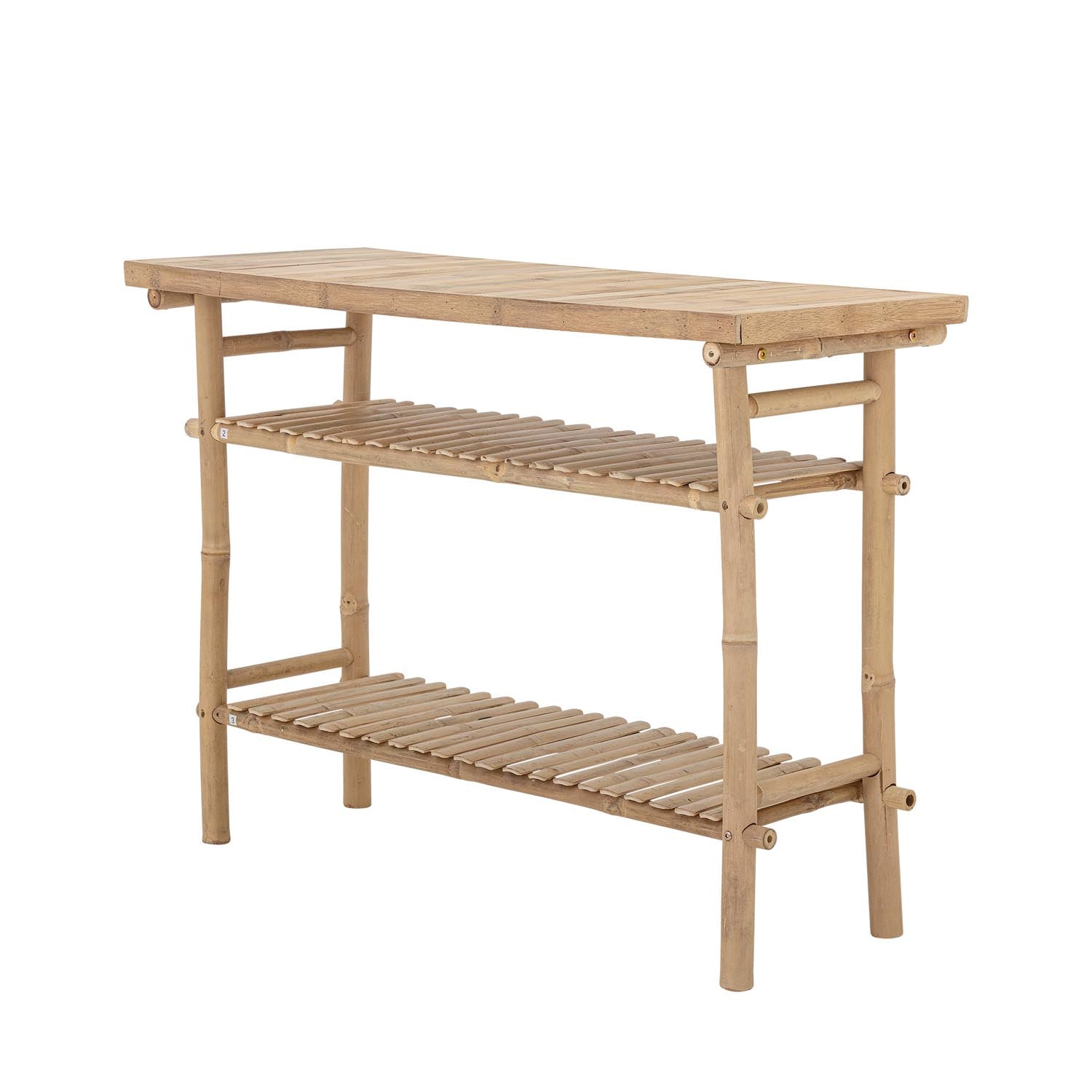 Eleganter Beistelltisch aus natürlichem Bambus von Bloomingville, ideal für nachhaltige und moderne Wohnraumgestaltung.