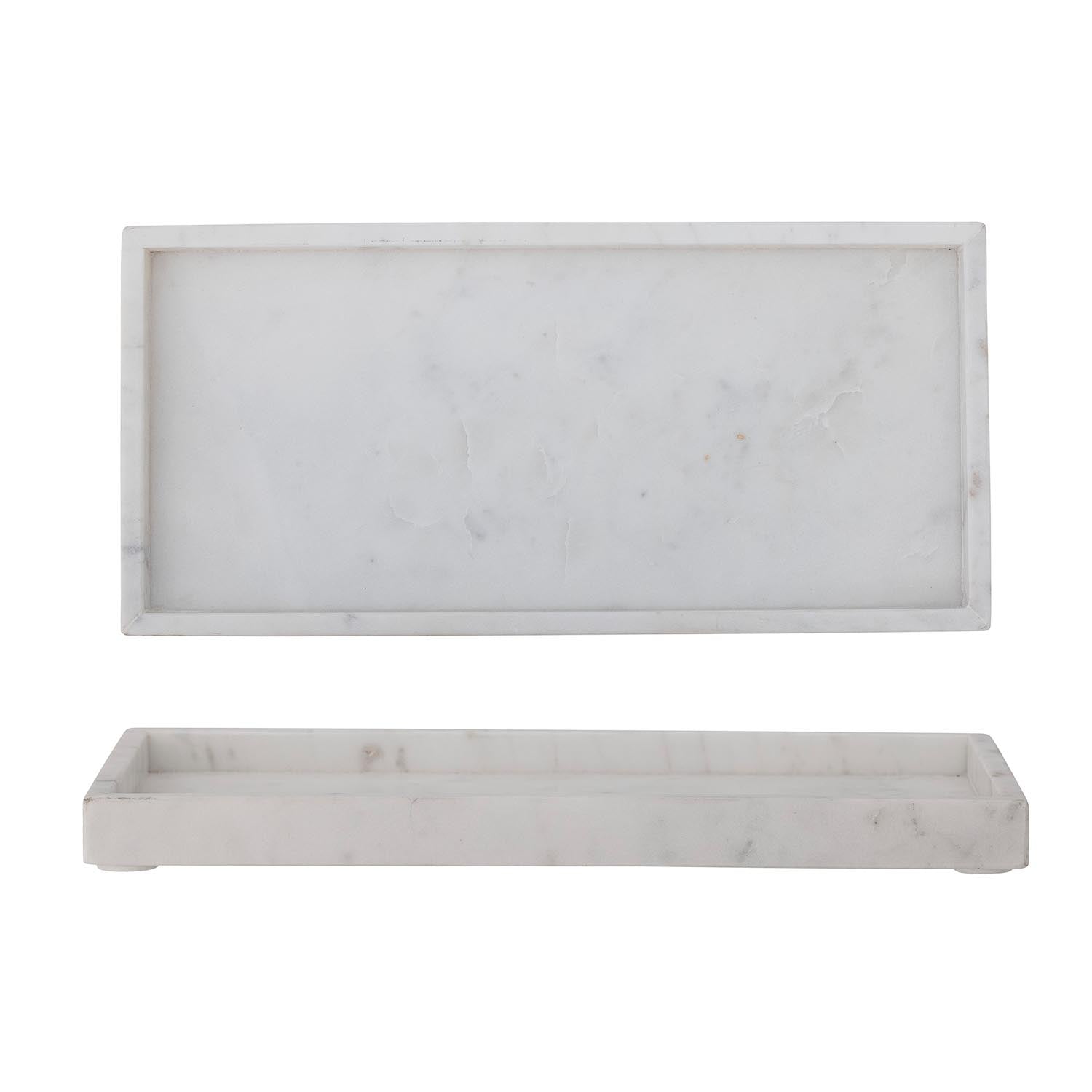 Majsa Tablett, Weiss, Marmor in Weiss präsentiert im Onlineshop von KAQTU Design AG. Tablett ist von Bloomingville