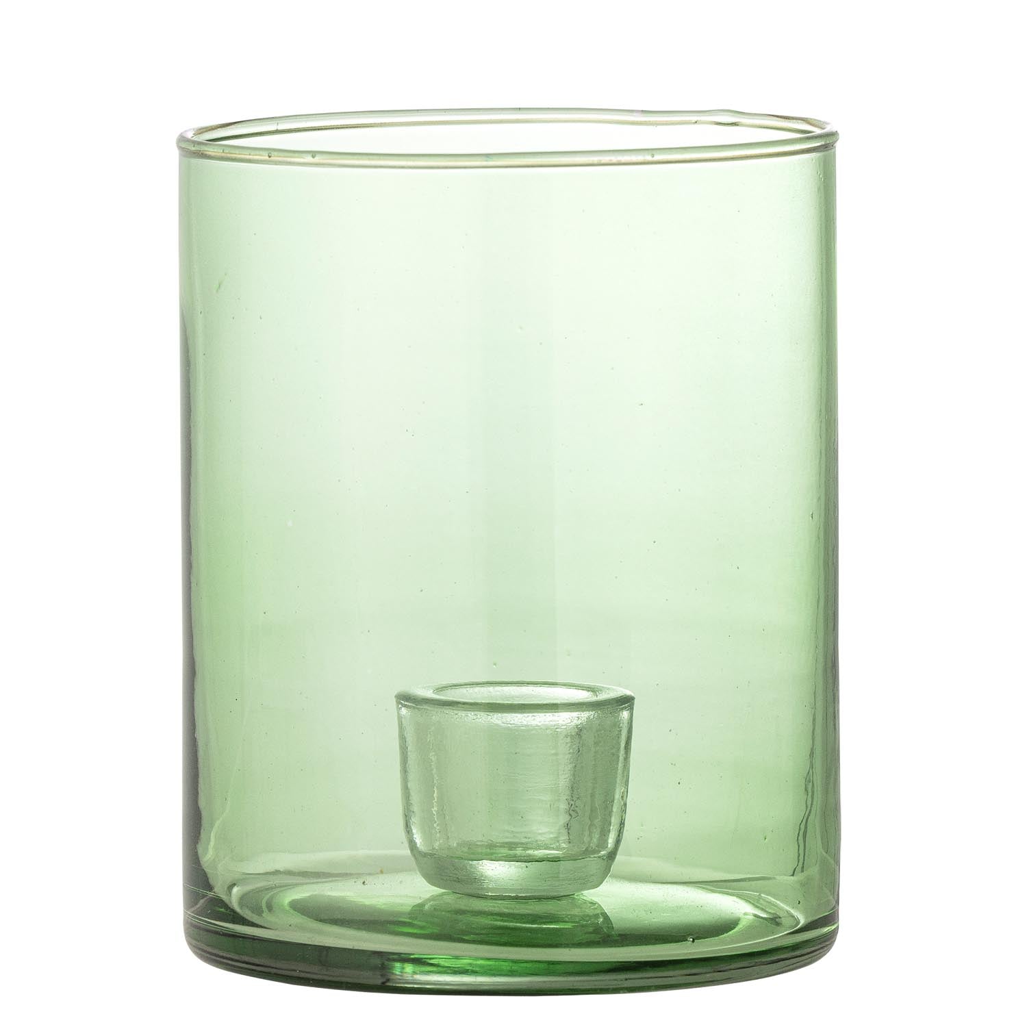 Juline Kerzenhalter aus grünem, recyceltem Glas: Nachhaltig, elegant, vielseitig – ein stilvolles Statement für Ihr Zuhause.