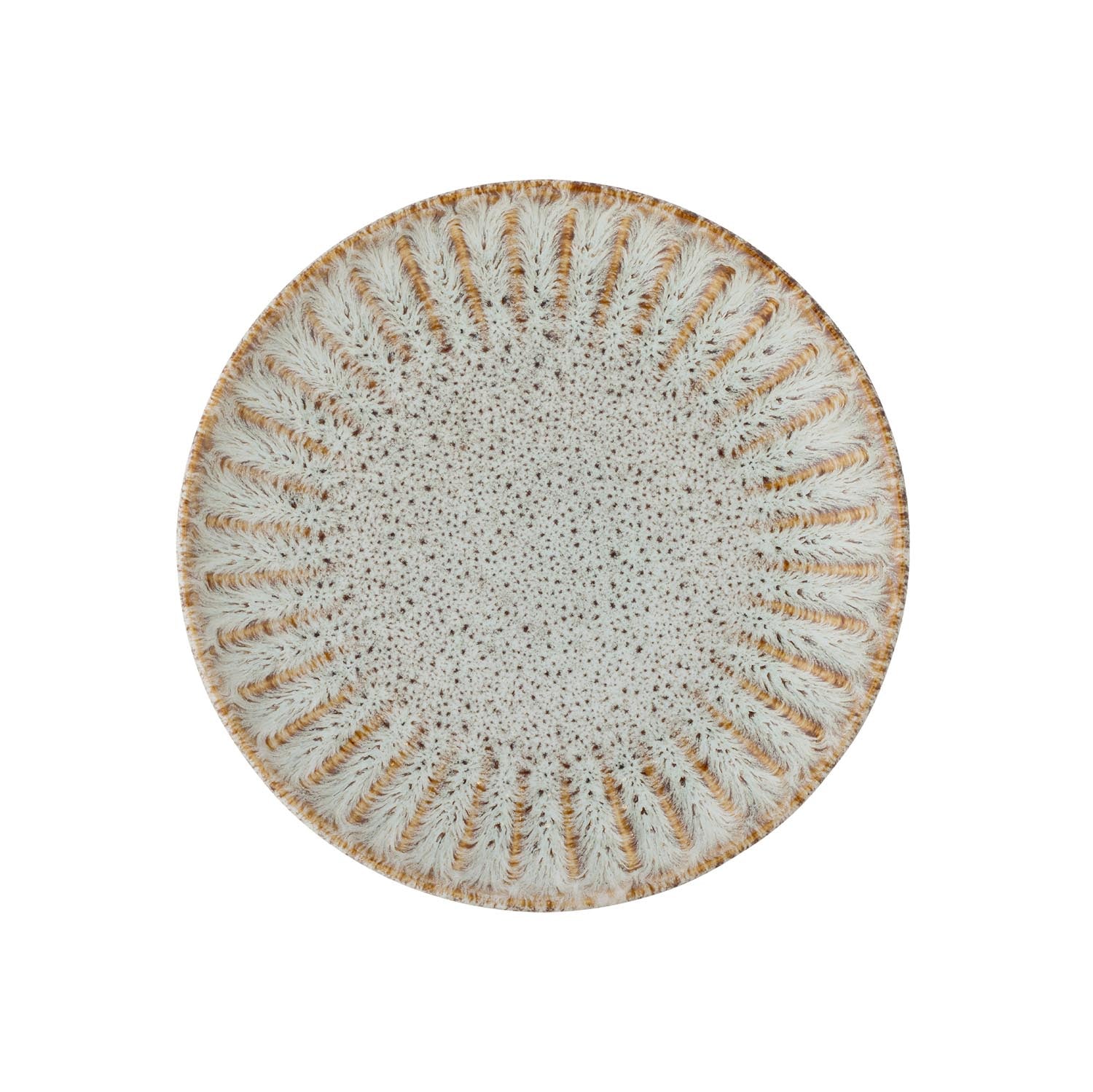 Entdecken Sie den Fleur Teller von Creative Collection: Handgefertigtes Steingut mit einzigartiger Glasur, perfekt für jeden Anlass.