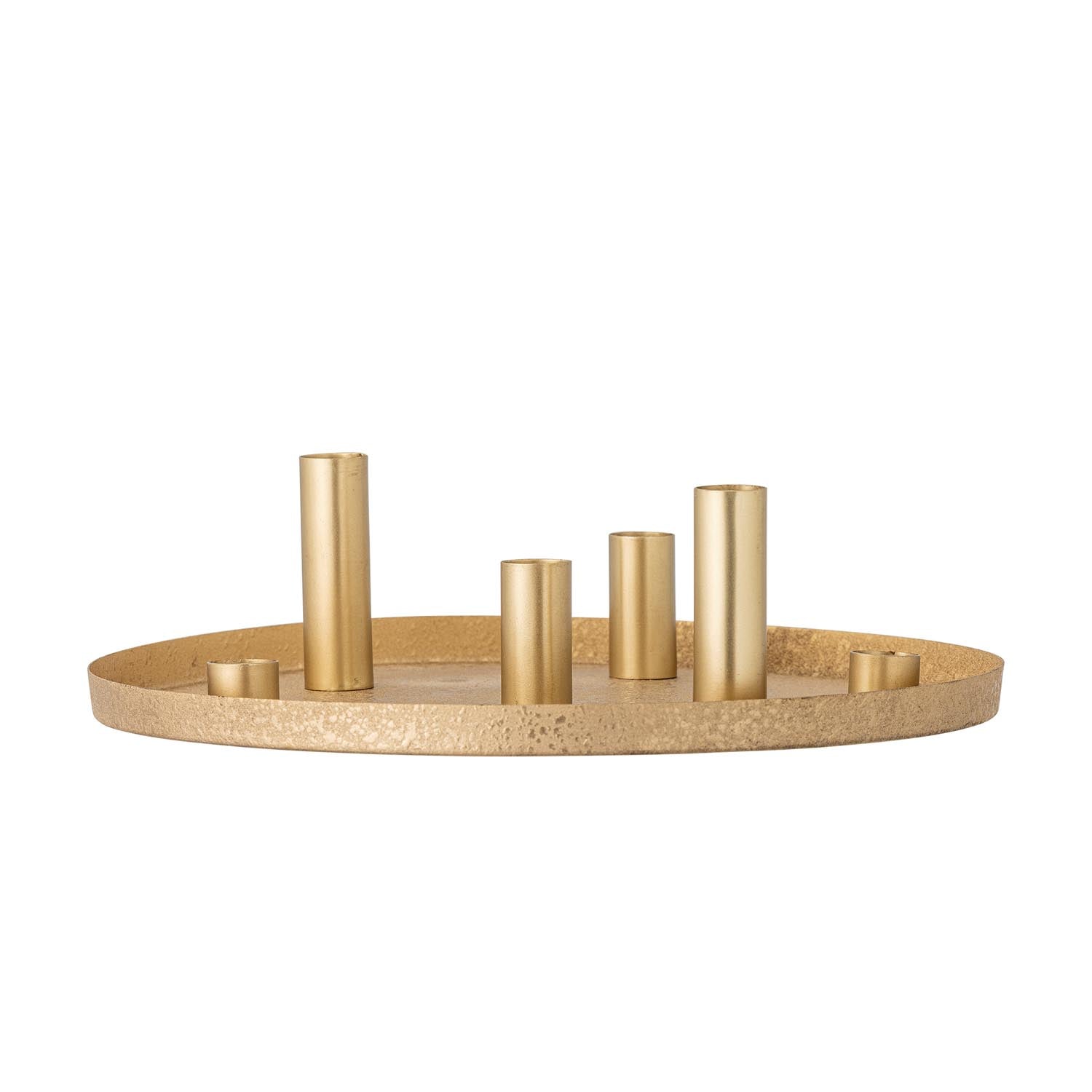 Eleganter Maxime Adventskerzenständer aus goldfarbenem Metall, flexibel und dekorativ, für festliche und alltägliche Anlässe.