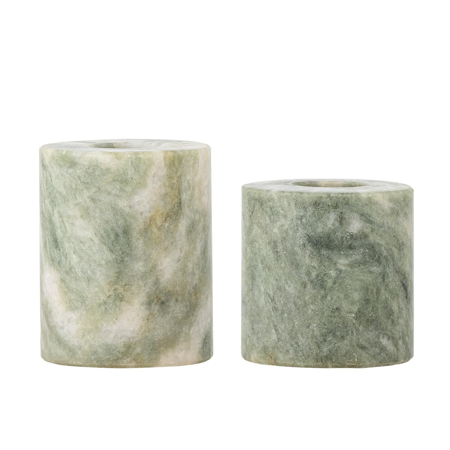 Eleganter Kokoro Kerzenhalter aus grünem Marmor von Bloomingville – zeitloses Design, das Stil und Funktionalität vereint.