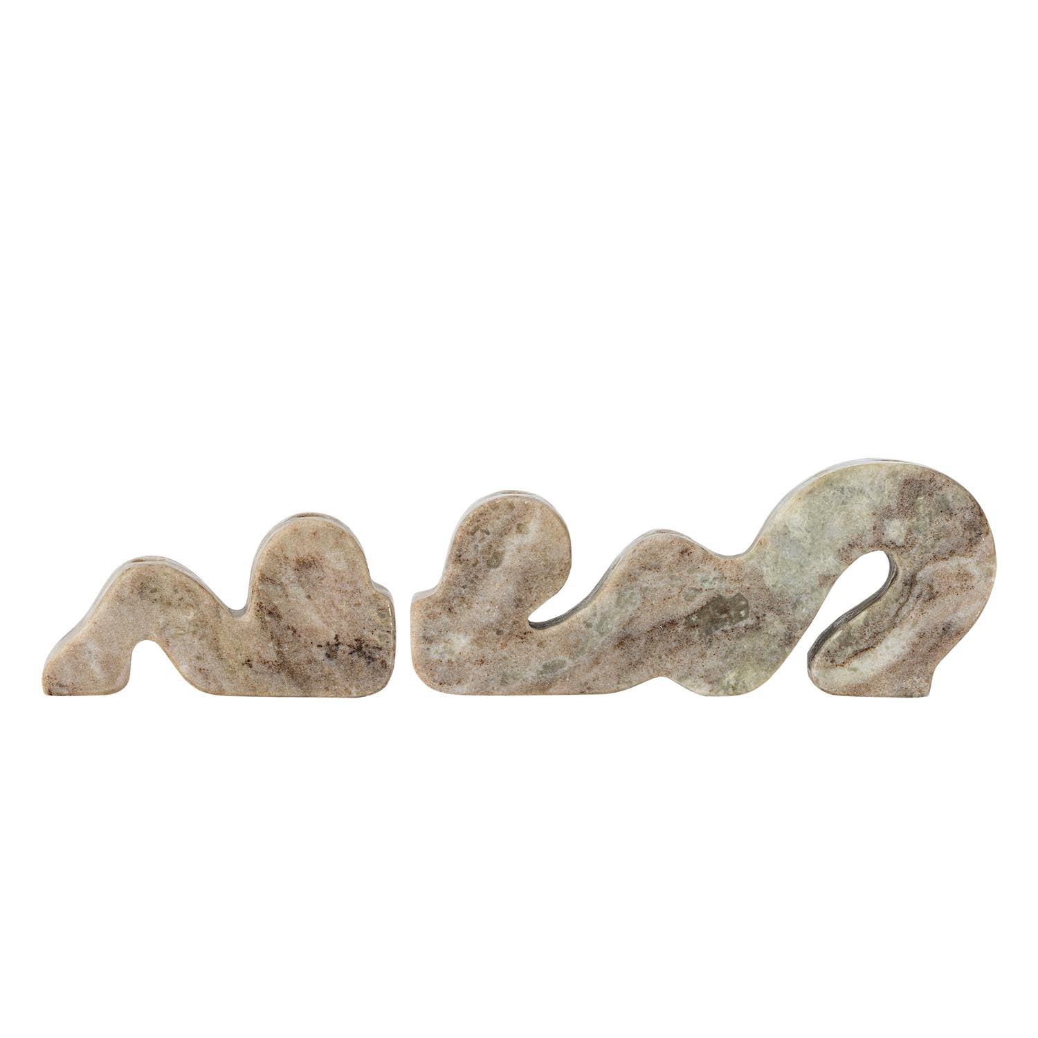 Stilvoller Kerzenhalter aus grauem Marmor von Bloomingville, perfekt für moderne Dekoration und ein elegantes Wohnambiente.