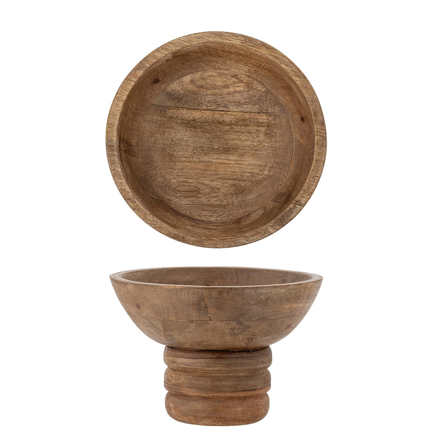 Elegante Nanuka Sockelschale aus FSC-zertifiziertem Mangoholz, vielseitig und umweltfreundlich, ideal für stilvolle Dekoration.