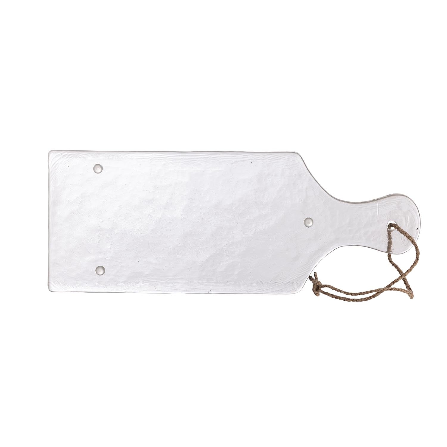 Das Johni Servierbrett von Bloomingville aus recyceltem Glas bietet eine nachhaltige und elegante Lösung für Ihre Tischdekoration.