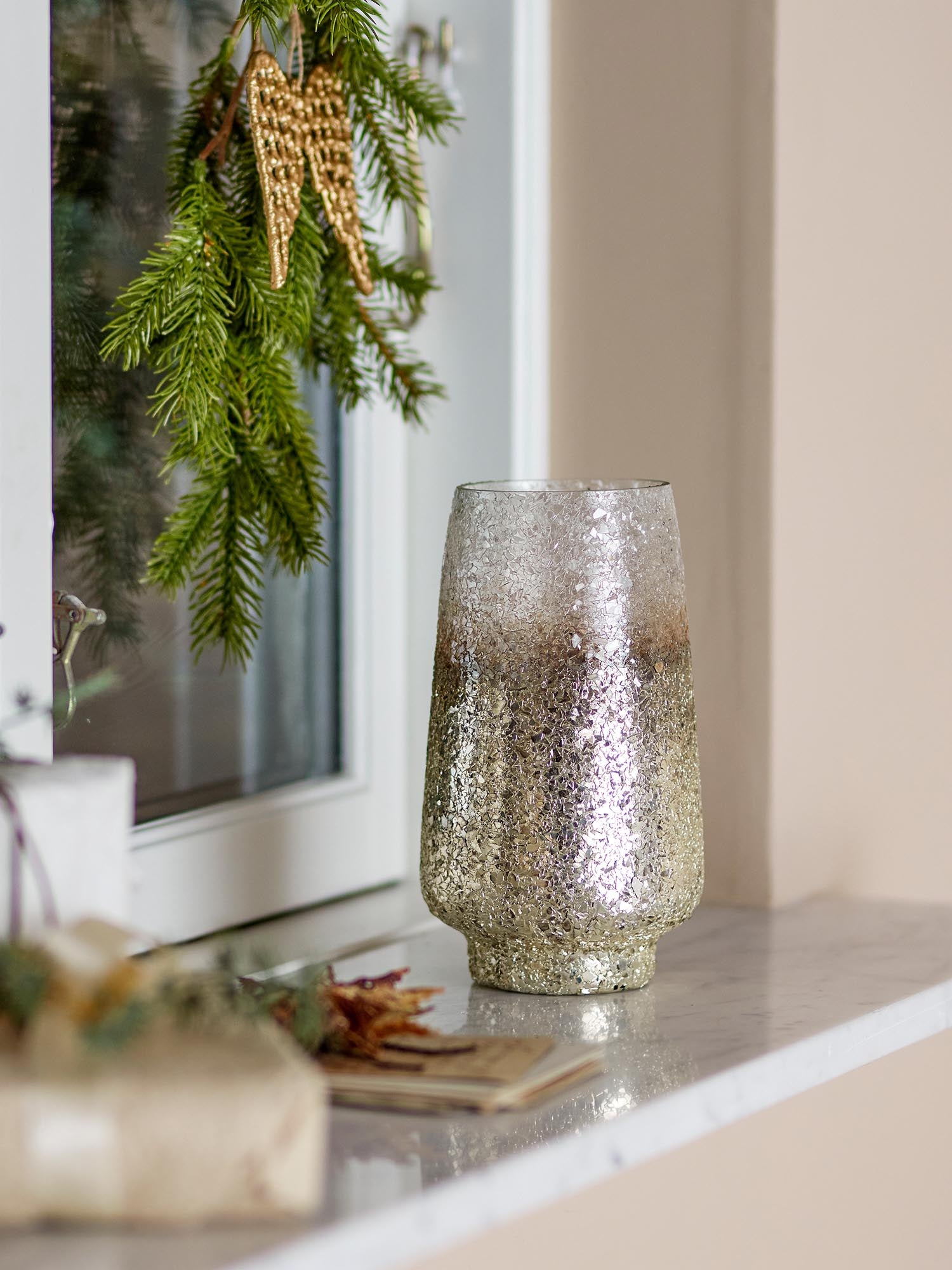 Lucina Teelichthalter, Silber, Glas in Silber präsentiert im Onlineshop von KAQTU Design AG. Teelichthalter ist von Bloomingville