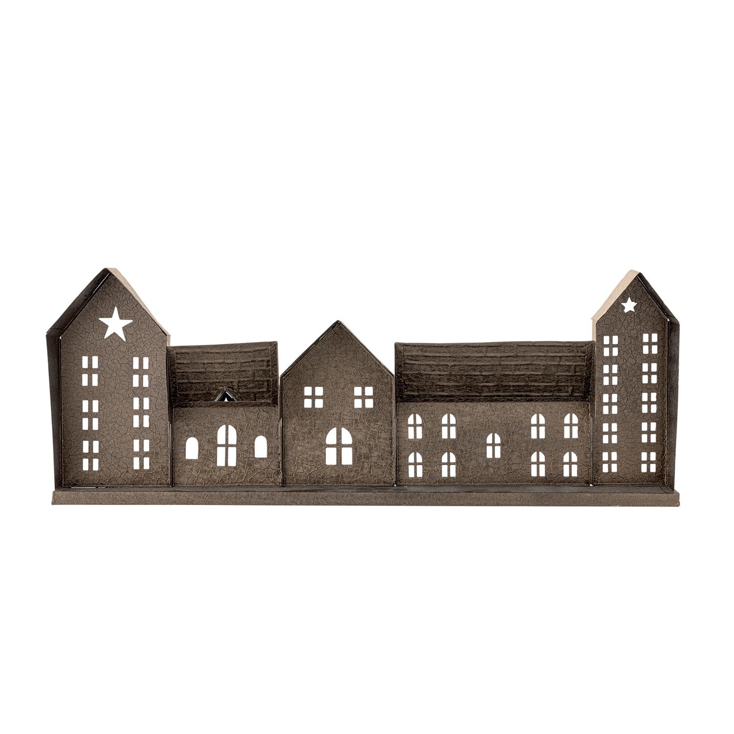 Eleganter Noeli Teelichthalter aus goldfarbenem Metall von Bloomingville, ideal für stimmungsvolle Beleuchtung.