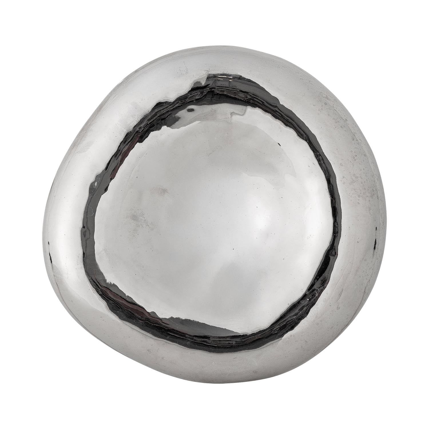 Die Shine Schale von Bloomingville aus silbernem Steingut überzeugt mit stilvollem Design und exzellenter Qualität.