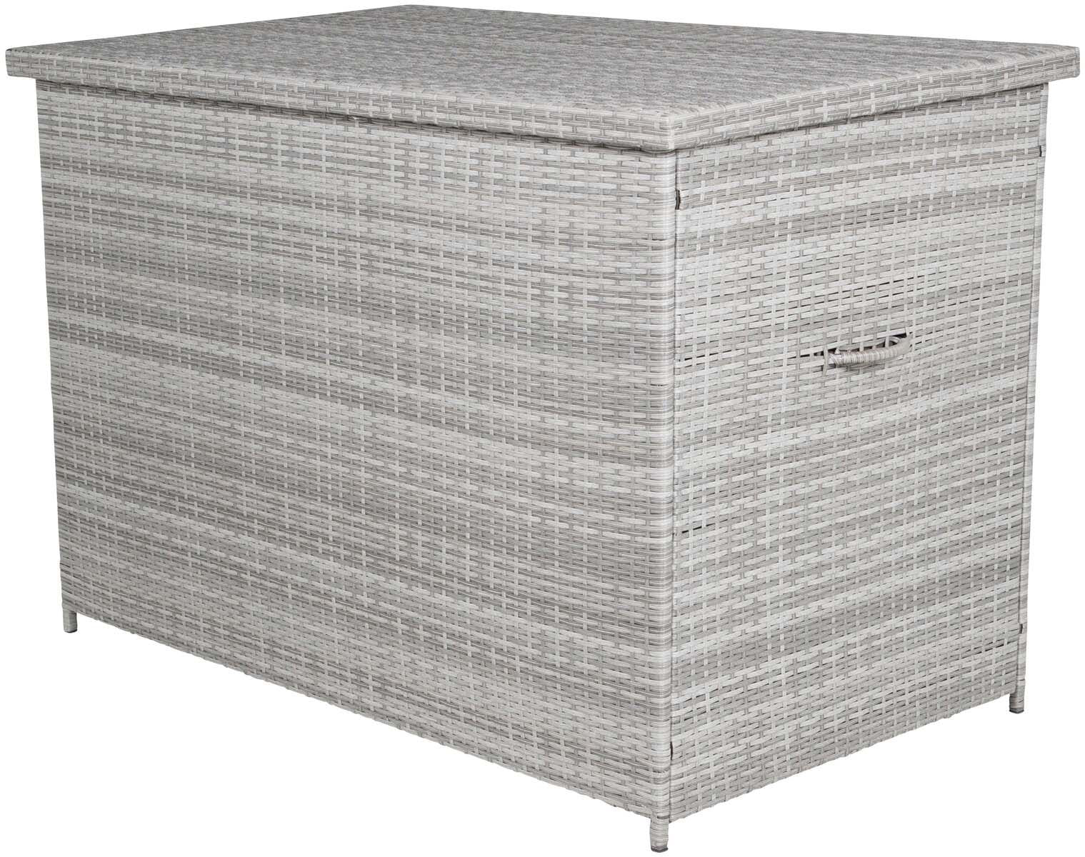 Wetterfeste Kissenbox von Venture Home, ideal für Gartenmöbel-Aufbewahrung, robust, stilvoll und praktisch für Outdoor-Zubehör.