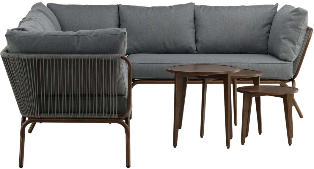 Roxo Ecksofa Outdoorset: Stilvolles Loungeset für bis zu 6 Personen, wetterfest und komfortabel – ideal für Terrasse und Garten!