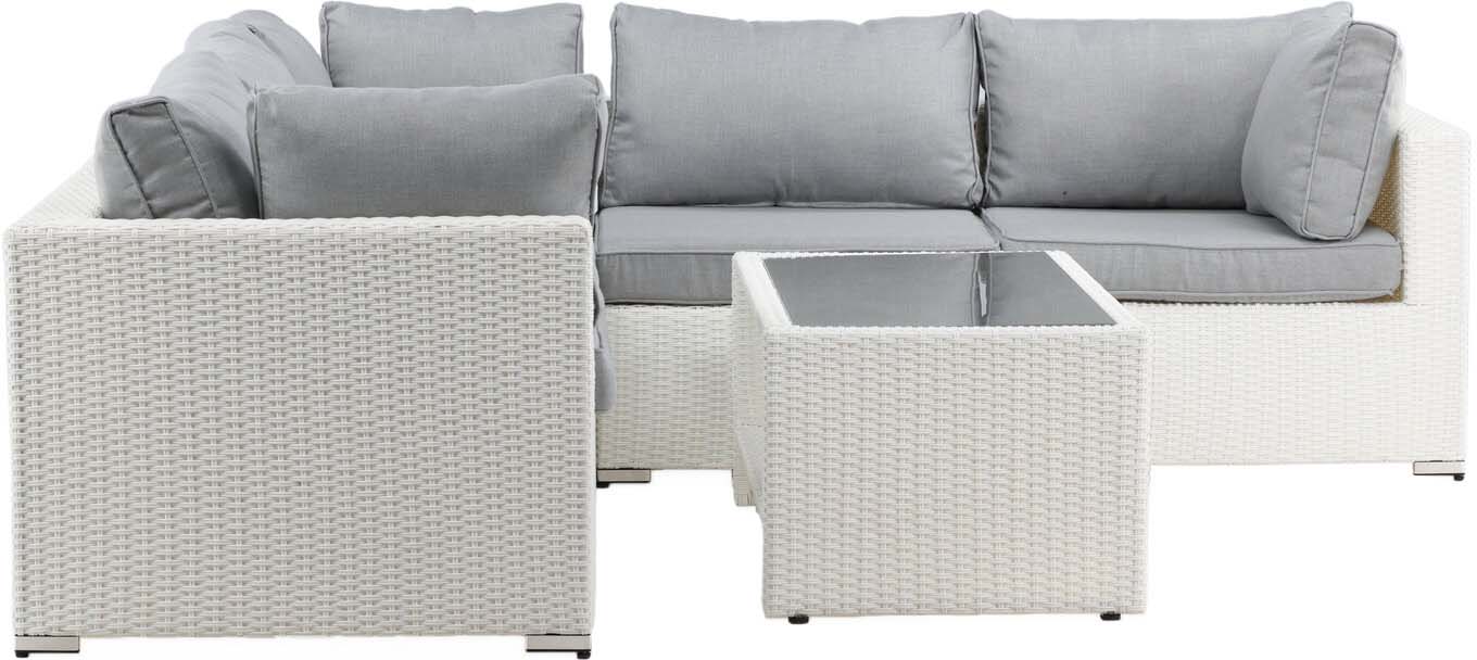 Elegantes 110 cm Ecksofa von Venture Home, ideal für den Aussenbereich, wetterfest und bequem, perfekt für Garten oder Terrasse.