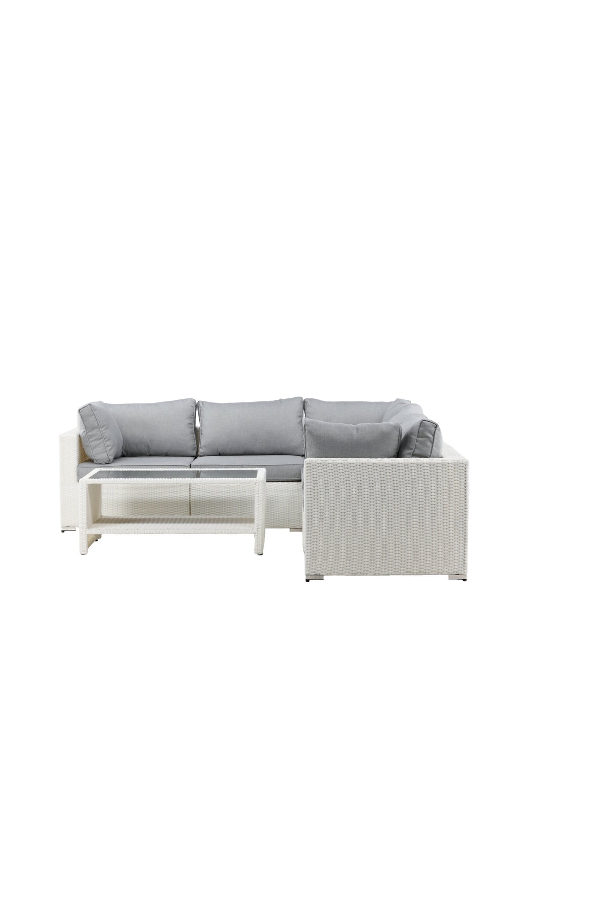 Amazon Ecksofa Outdoorset 110cm in Weiss präsentiert im Onlineshop von KAQTU Design AG. Loungeset ist von Venture Home