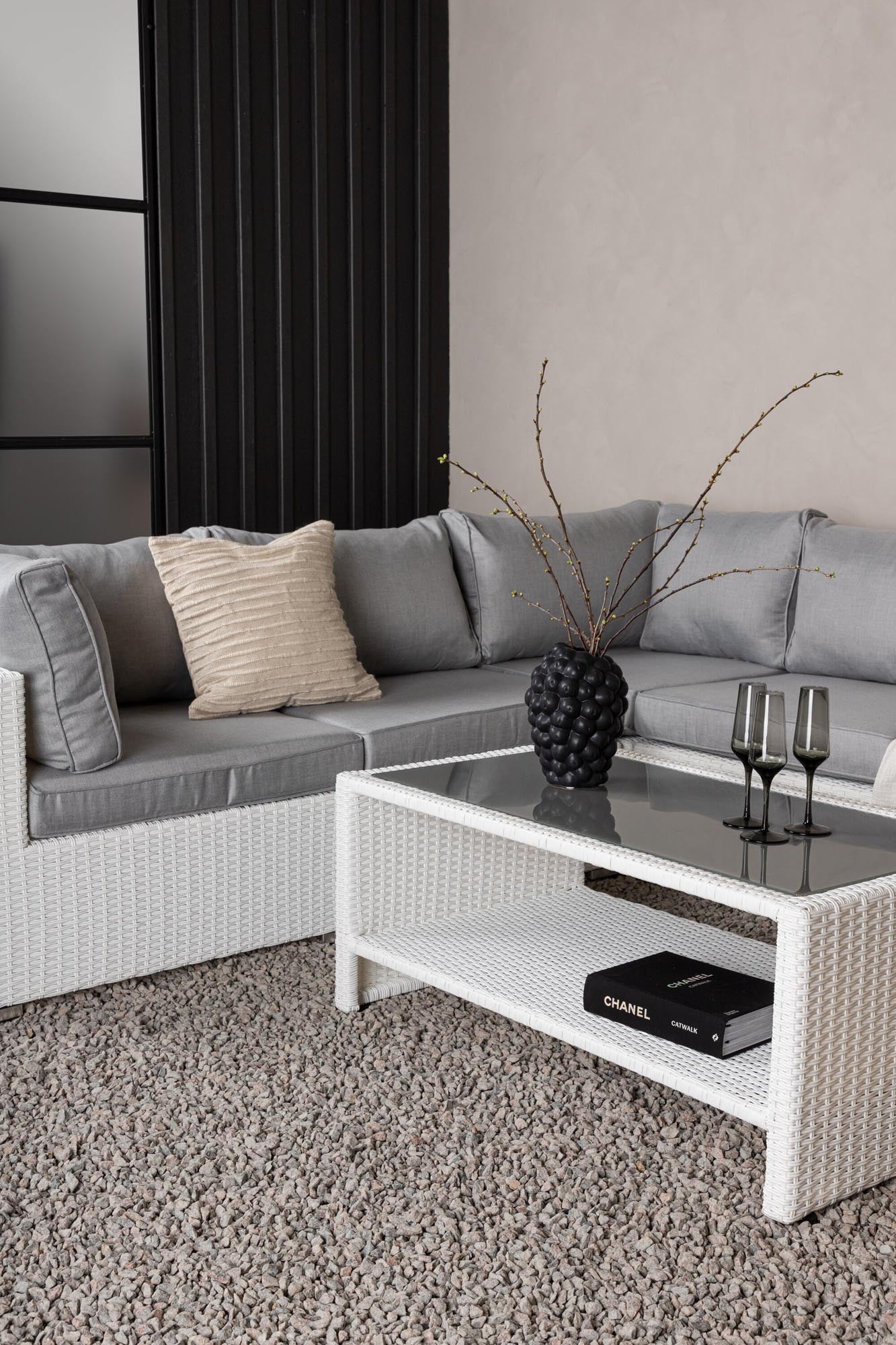 Modernes Ecksofa 110 cm von Venture Home, wetterfest und langlebig, perfekt für Garten oder Terrasse, stilvoll und bequem.