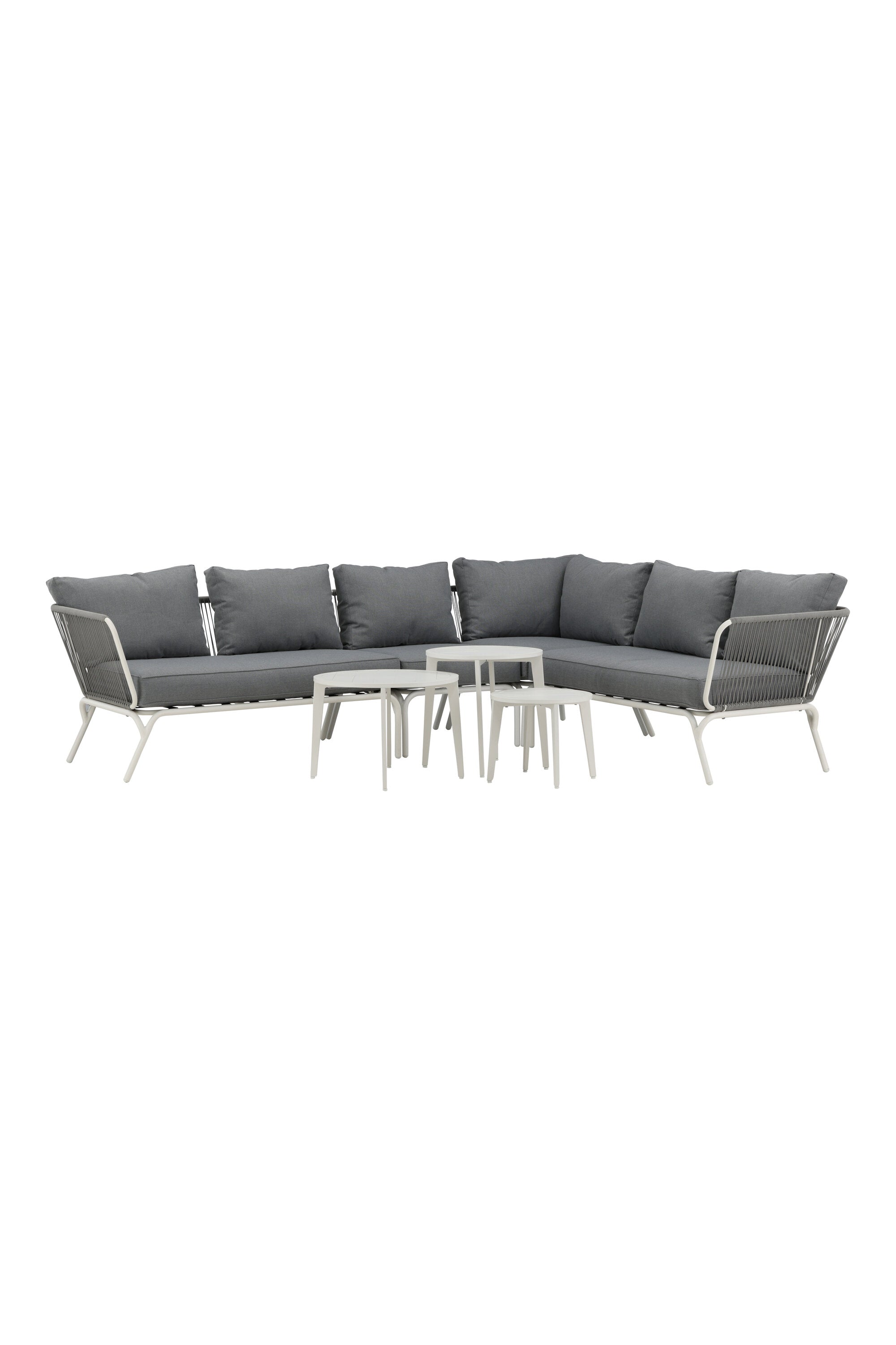 Roxo Ecksofa Outdoorset ⌀50cm in Weiss präsentiert im Onlineshop von KAQTU Design AG. Loungeset ist von Venture Home
