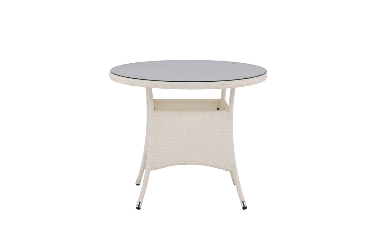 Volta Gartentisch rund in Weiss präsentiert im Onlineshop von KAQTU Design AG. Gartentisch ist von Venture Home