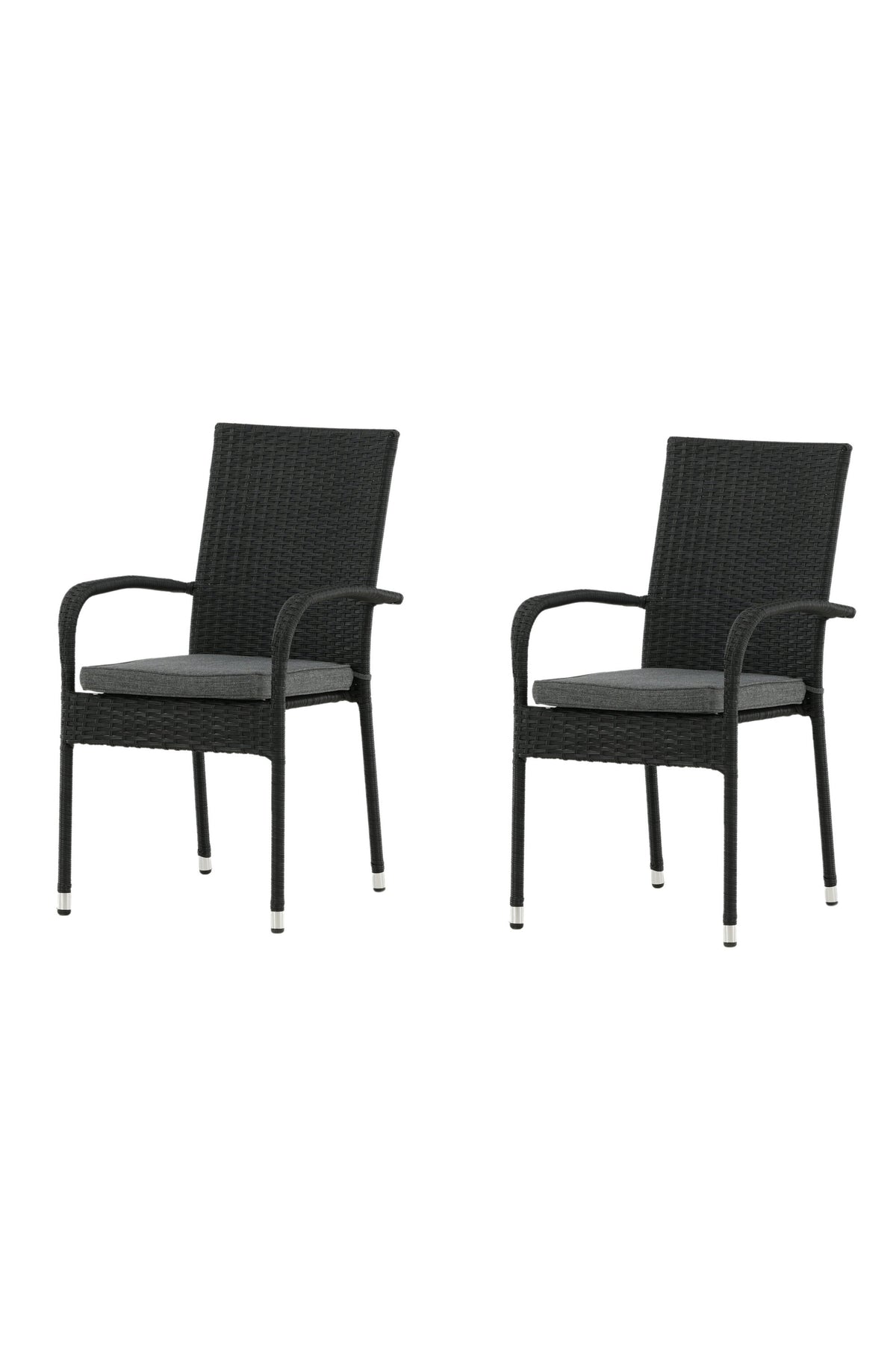 Anna Gartenstuhl in Schwarz präsentiert im Onlineshop von KAQTU Design AG. Gartenstuhl mit Armlehnen ist von Venture Home
