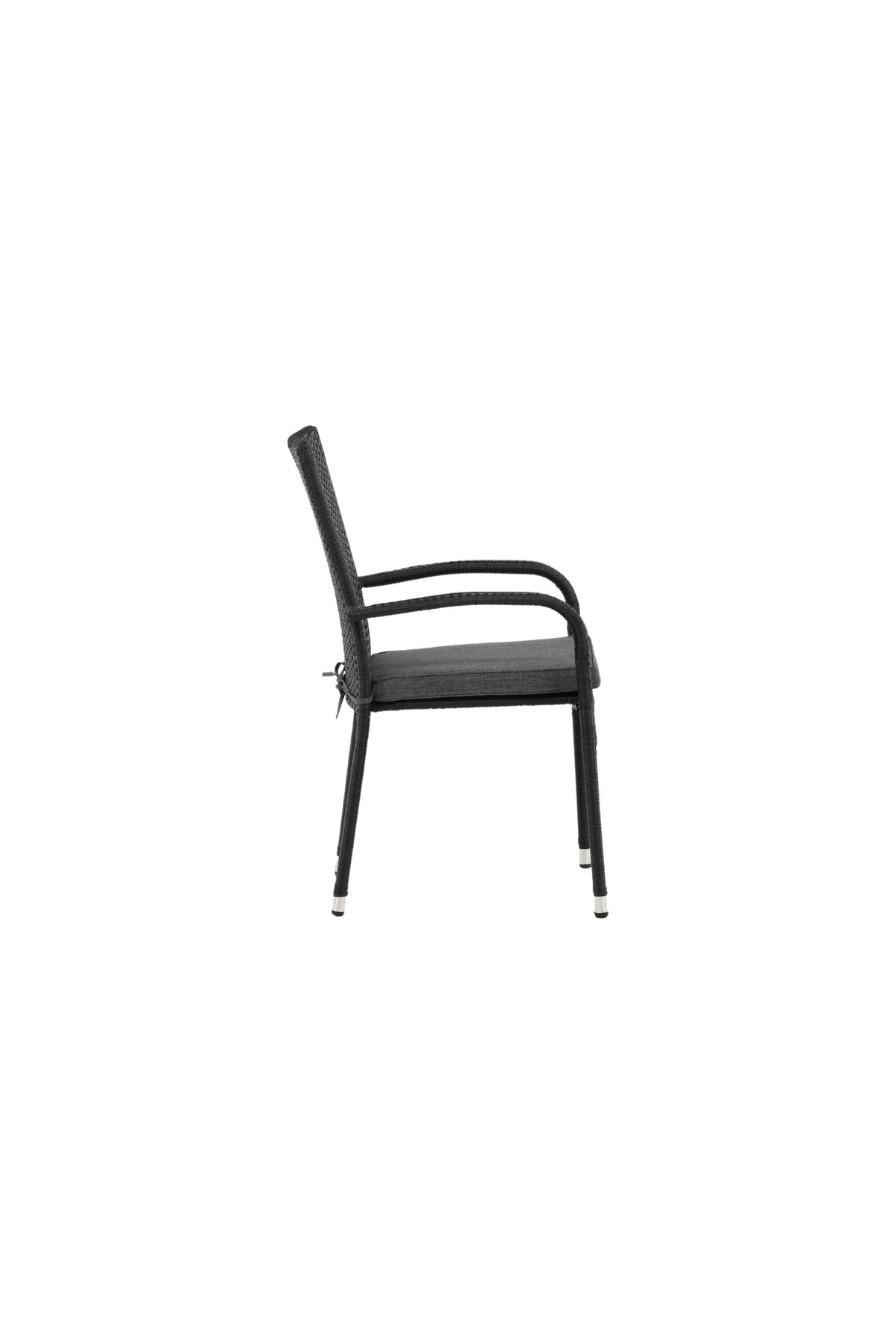 Anna Gartenstuhl in Schwarz präsentiert im Onlineshop von KAQTU Design AG. Gartenstuhl mit Armlehnen ist von Venture Home