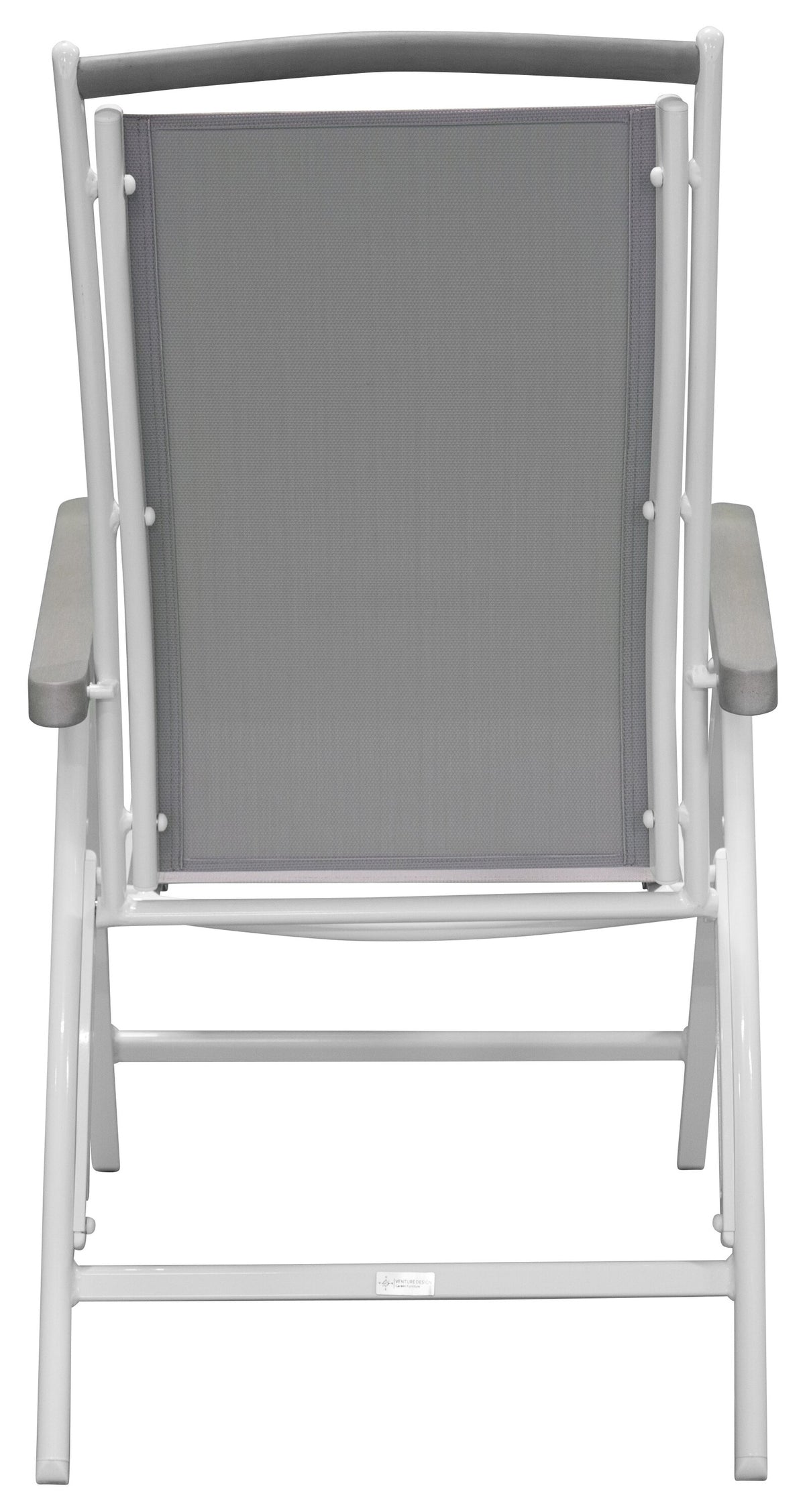Albany Stuhl in Grau / Weiss präsentiert im Onlineshop von KAQTU Design AG. Gartenstuhl mit Armlehnen ist von Venture Home