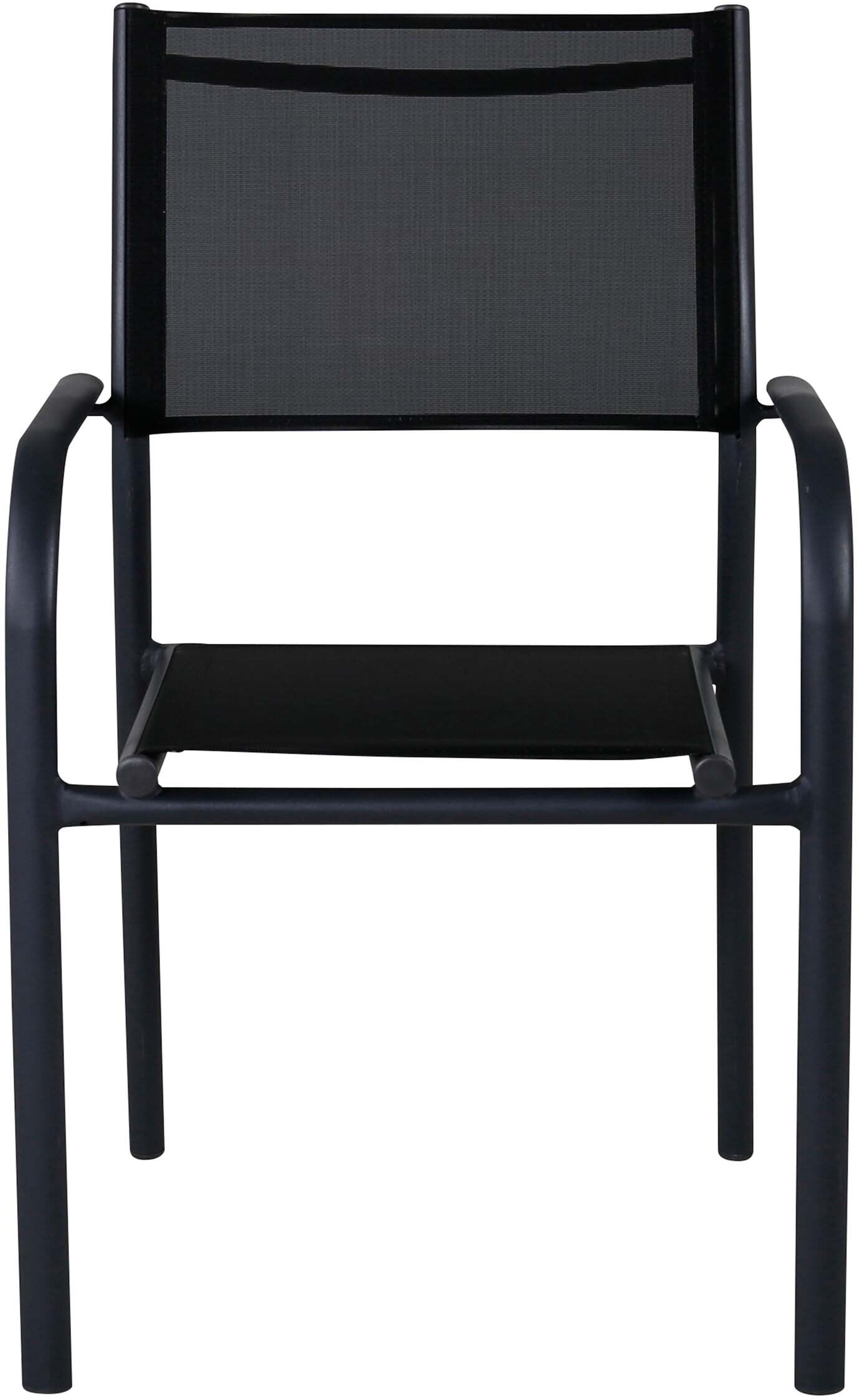 Santorini Gartenstuhl in Schwarz präsentiert im Onlineshop von KAQTU Design AG. Gartenstuhl mit Armlehnen ist von Venture Home