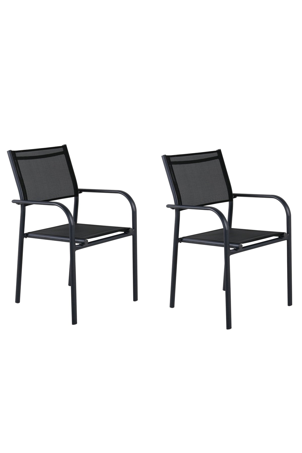 Santorini Gartenstuhl in Schwarz präsentiert im Onlineshop von KAQTU Design AG. Gartenstuhl mit Armlehnen ist von Venture Home